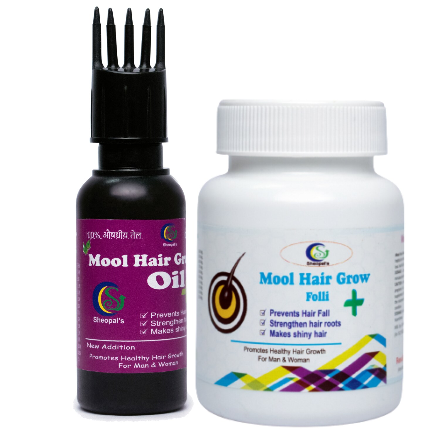 Sheopals Mool Hair Grow Oil and Capsule For Hair Growth Men & Women - (30  Capsules & 60ml Oil) - JioMart
