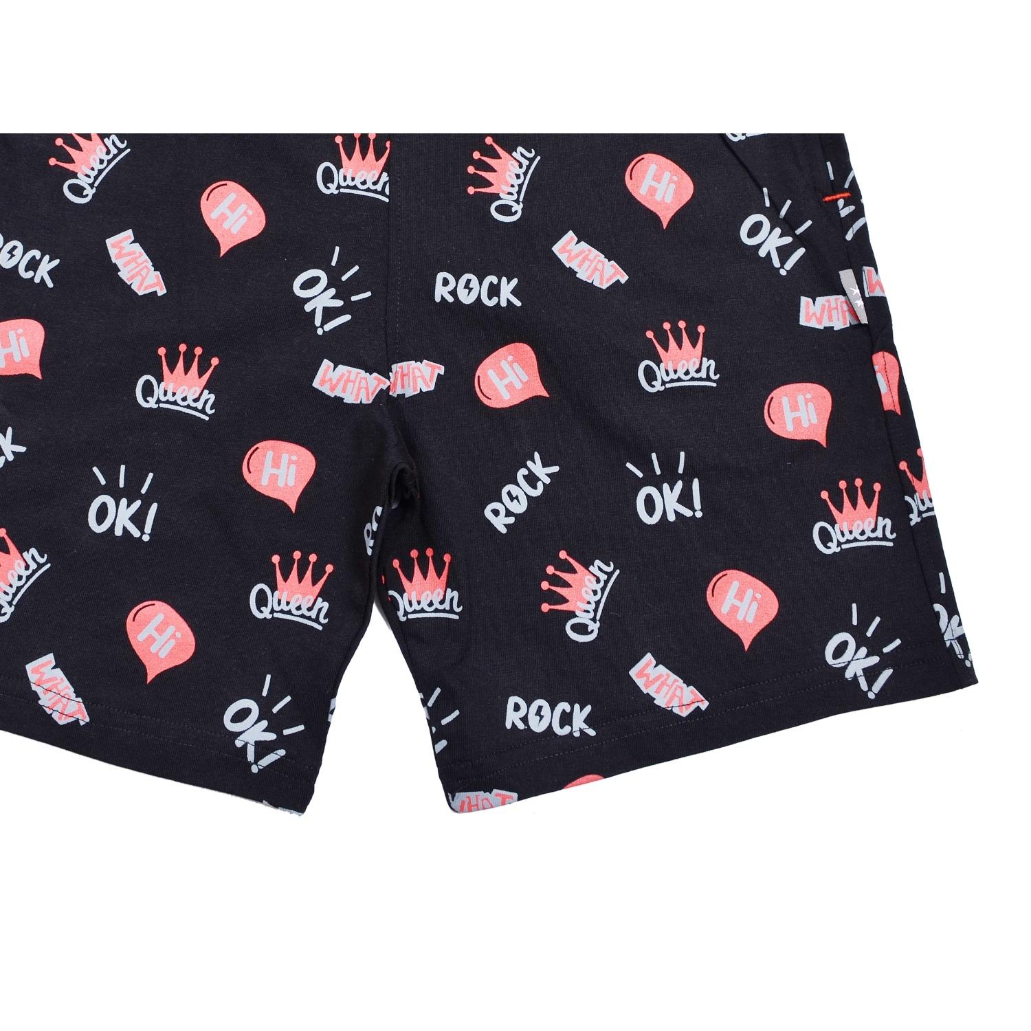 Buy KARIBY Girls' Fancy Cotton Short Pants All Over Printed Design