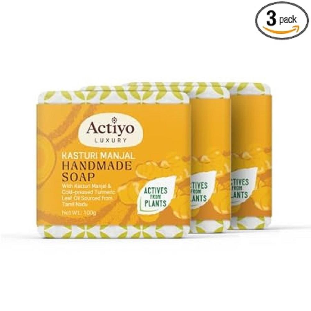 Buy Actiyo Luxury Kasturi Manjal Scented Organic Handmade Soap