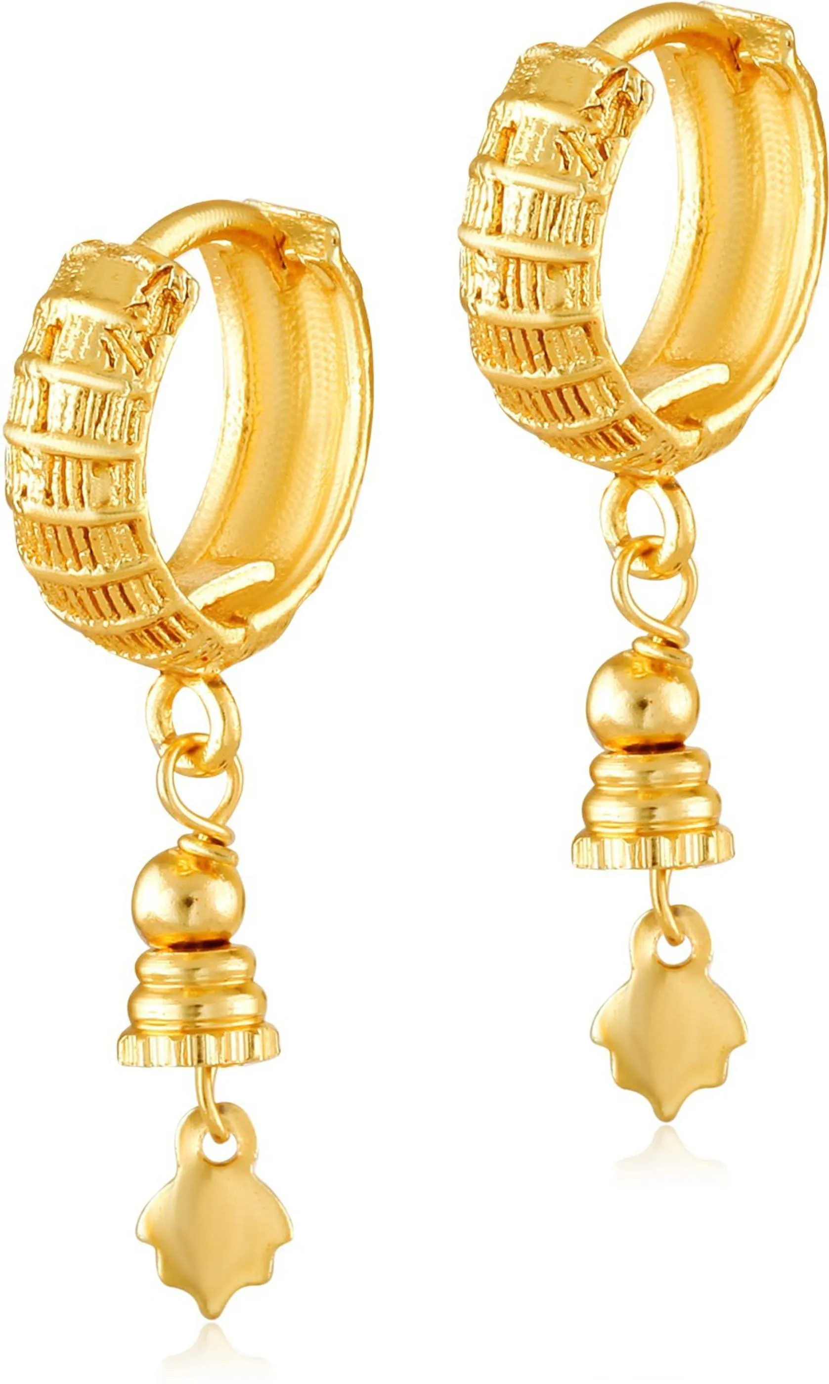 22K Gold Hoop Earrings for Women  Indian Ball Earrings in CA GA
