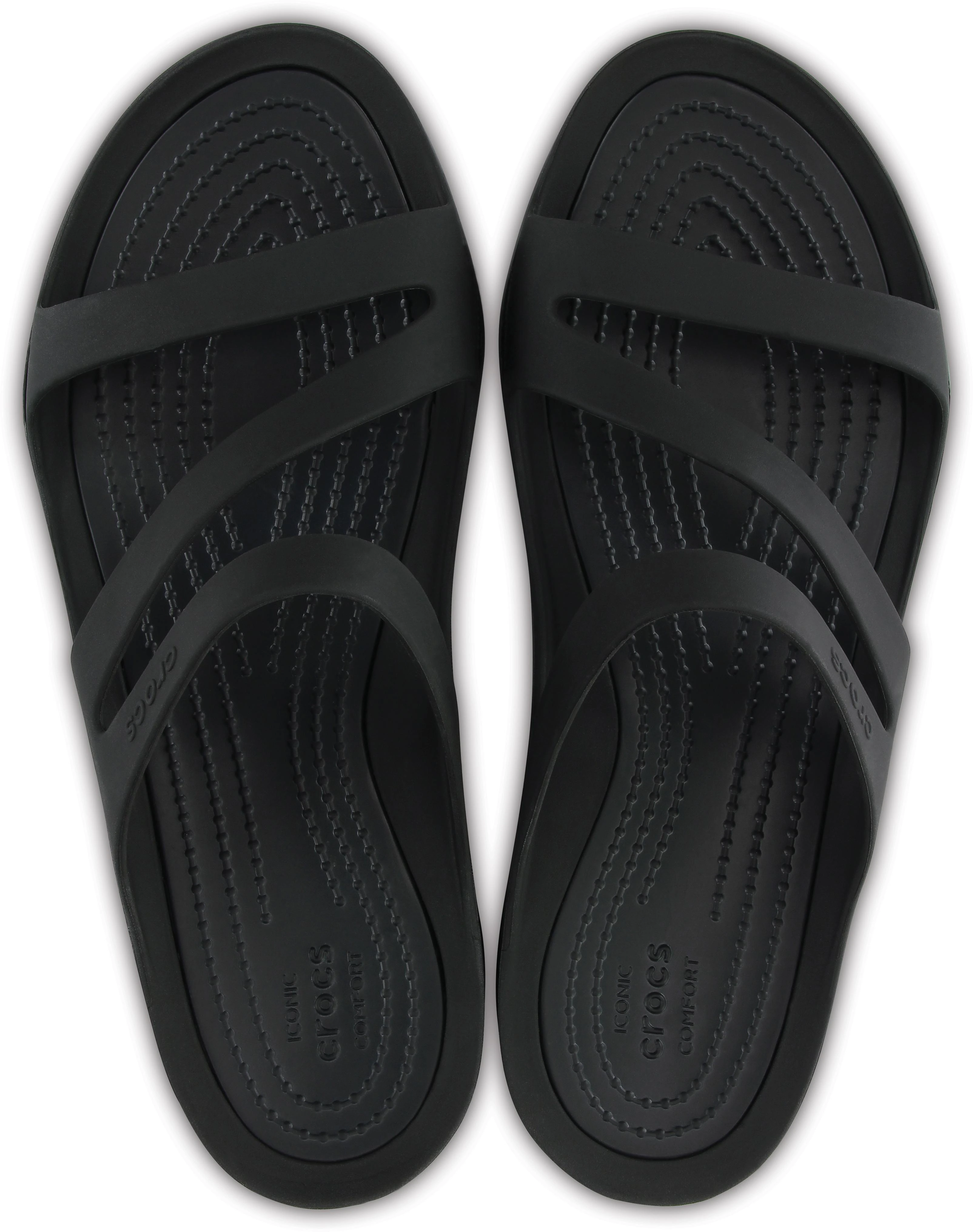 Women Crocs Swiftwater Sandal 203998-060 Black Black 100% Original Brand New 
