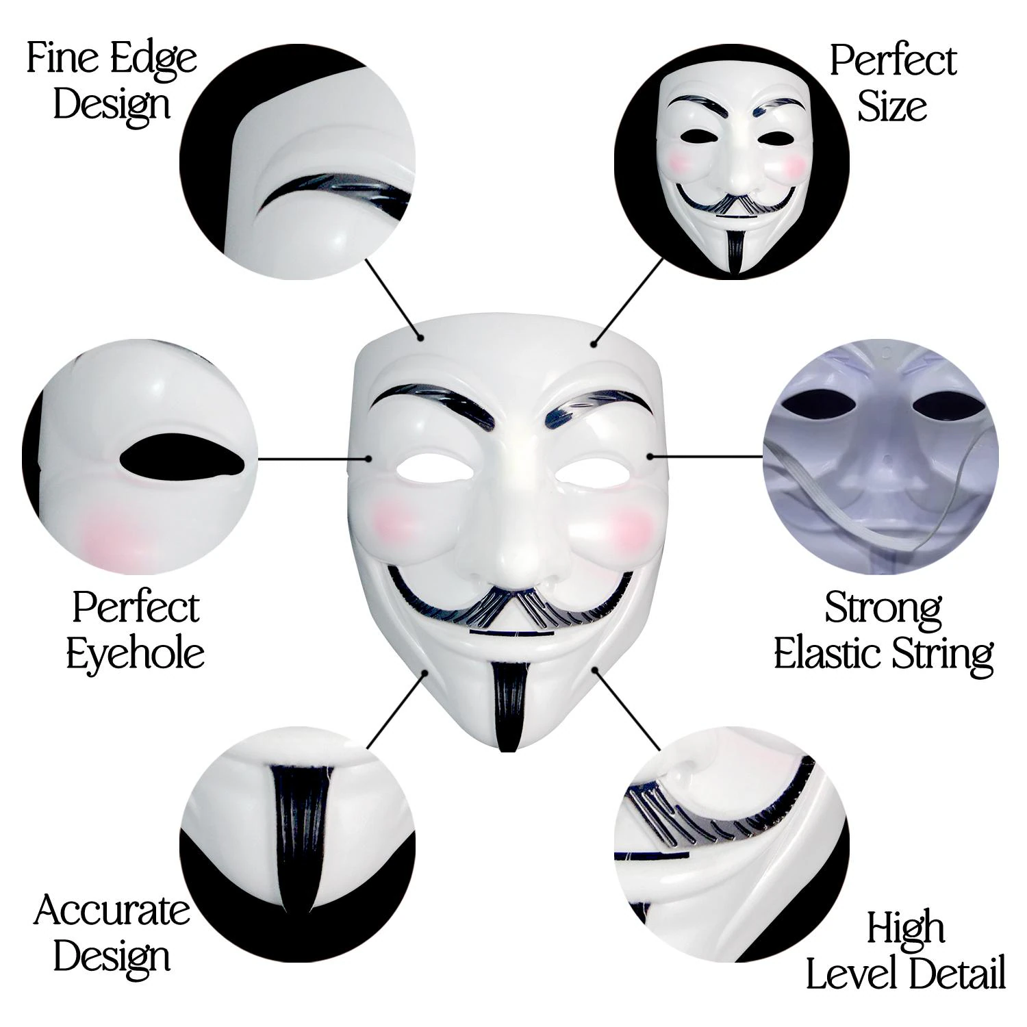 Buy ZYOZIQUE V for Vendetta Face Masks | Hacker Face Masks For