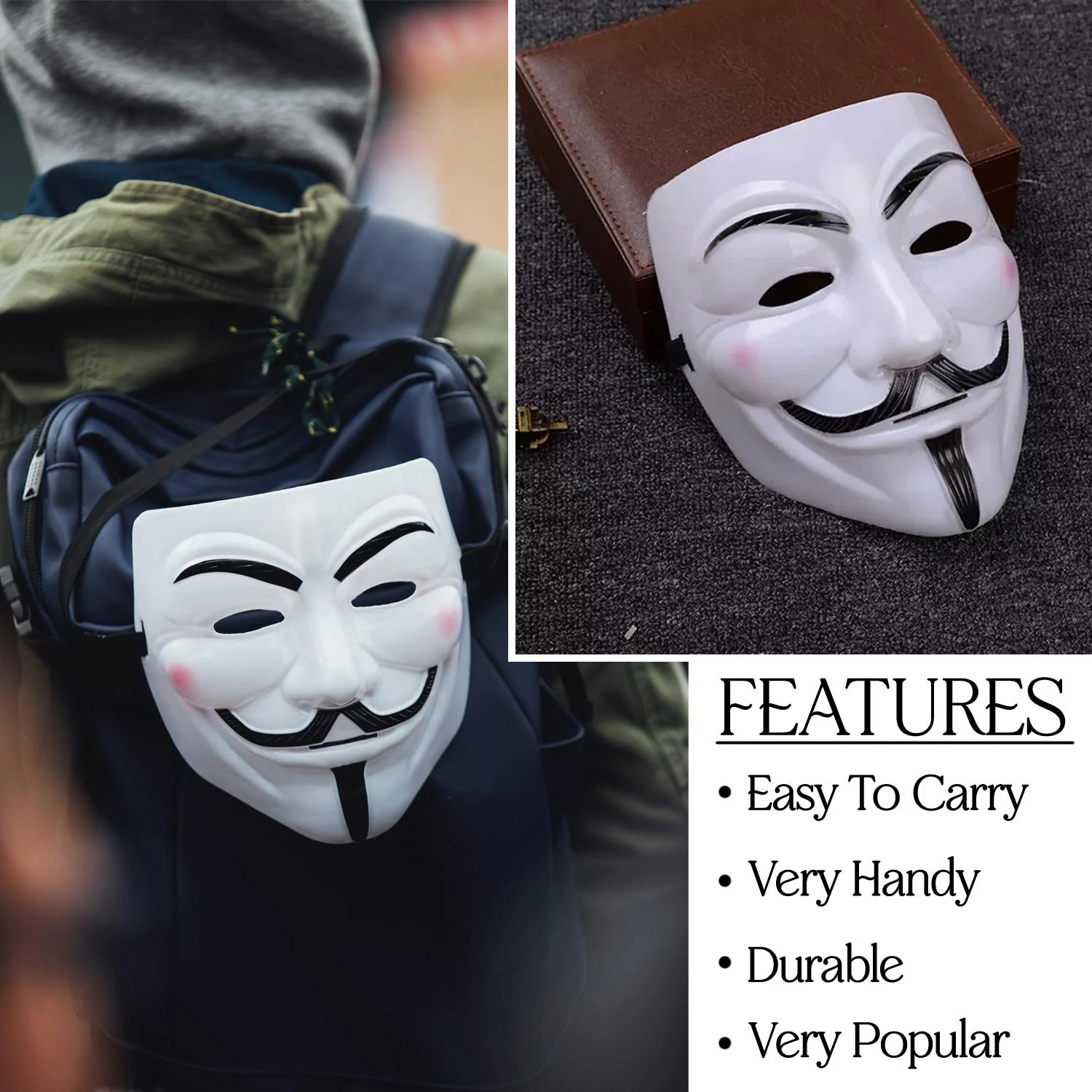 Buy ZYOZIQUE V for Vendetta Face Masks | Hacker Face Masks For