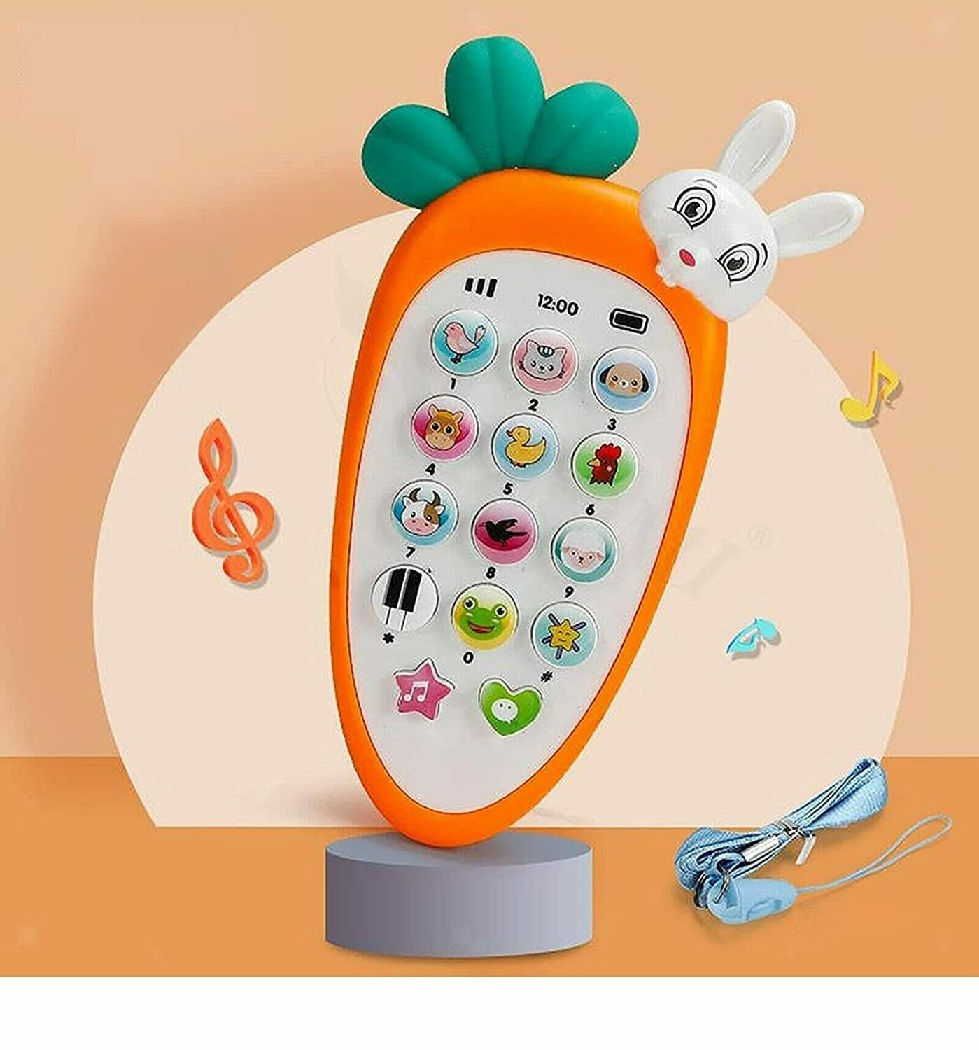NAXUE Rabbit Funny Phone Smart Cordless Feature Mobile Small Musical Light  Gifts Boys Baby Music Toddler Educational Learning Play Role Best Model  Kids Animal Sound 20 Songs Touch Screen - JioMart