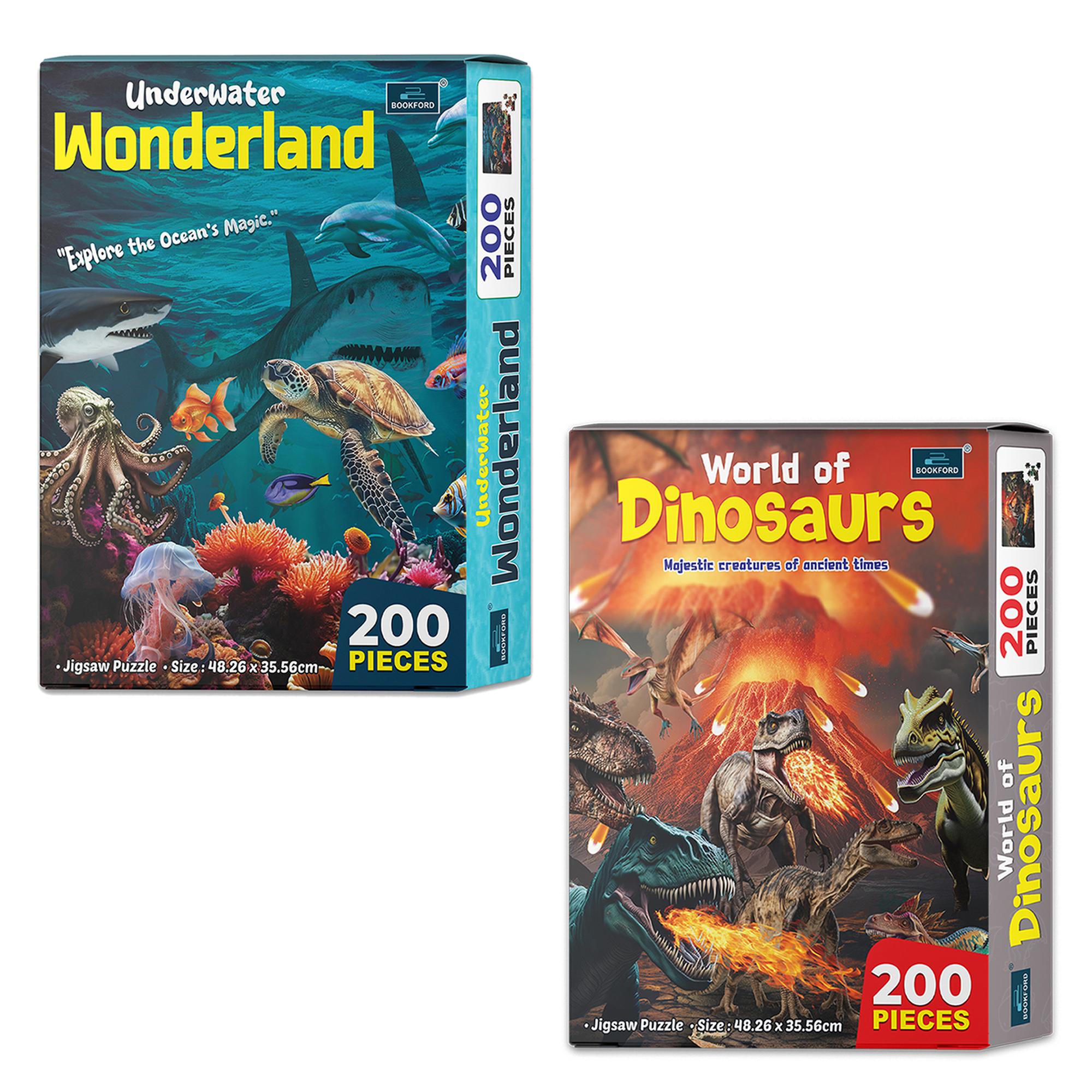 Buy BOOKFORD Underwater Wonderland & World of Dinosaurs Jigsaw