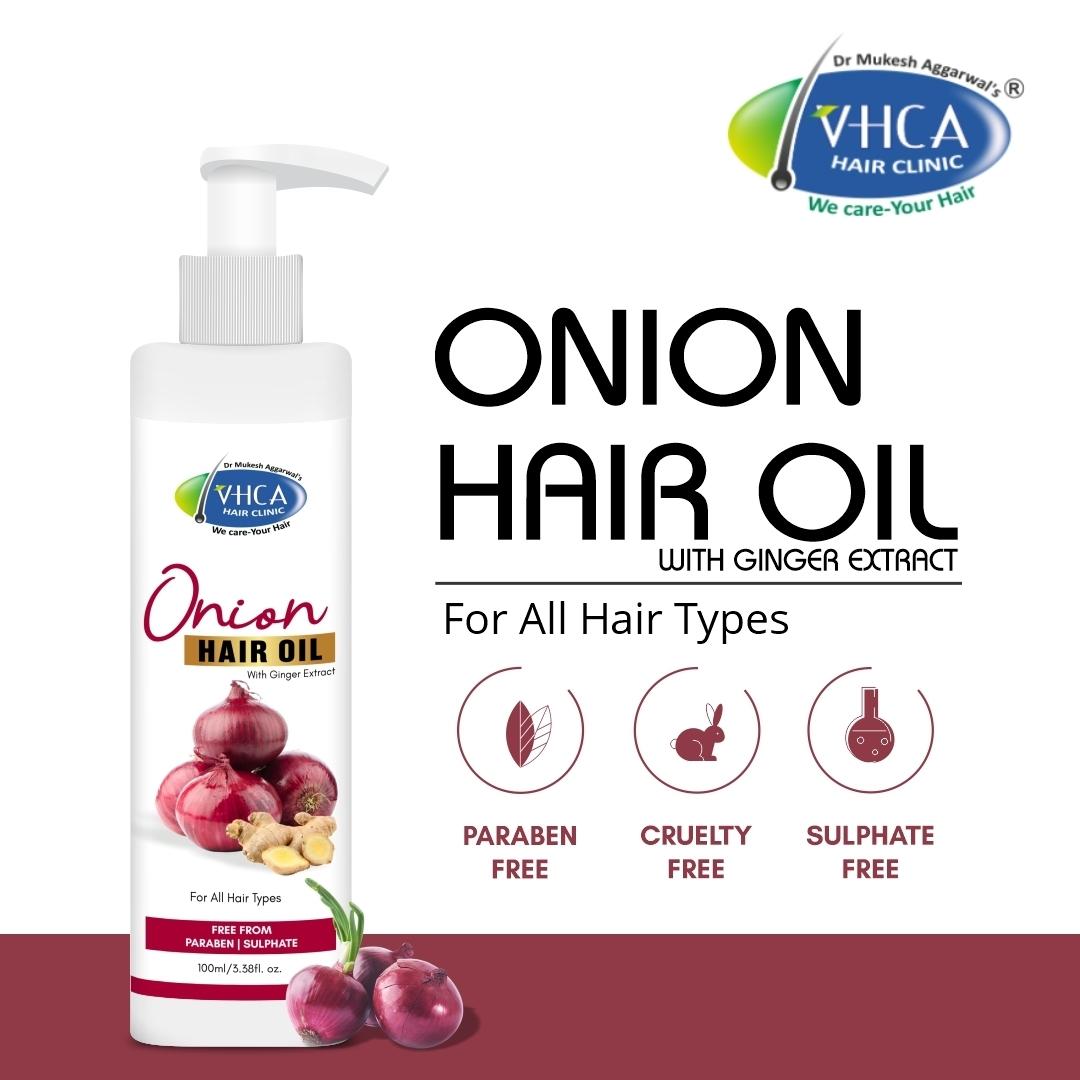 VHCA Onion Oil For Hair| Ayurvedic Bhringraj Onion Hair Oil | For Men  Women|100 ml - JioMart