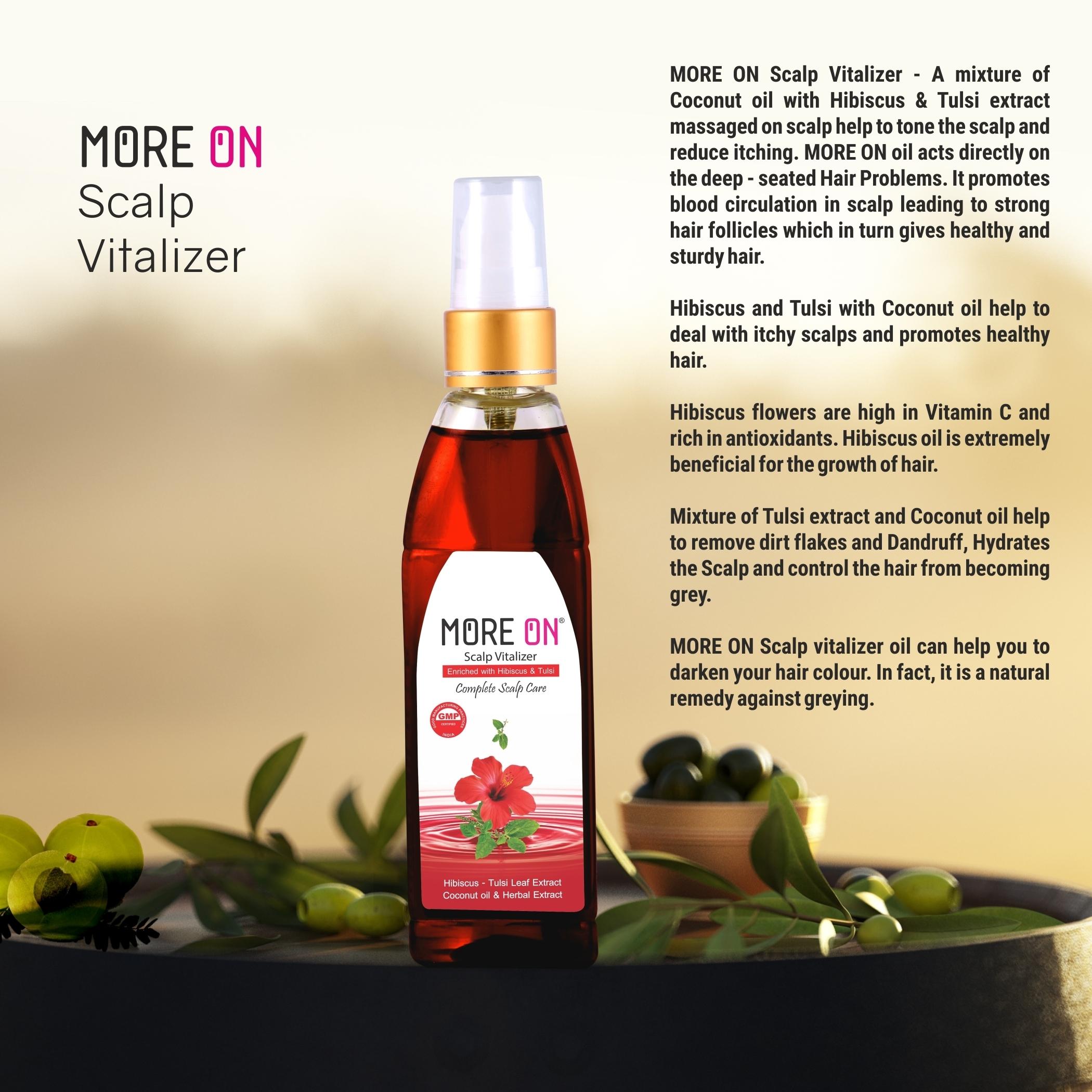 MORE ON Scalp & Hair Vitalizer Hair oil For Hair Fall, Breakage & Dandruff  - No More Itchy Scalp - 100ml - JioMart
