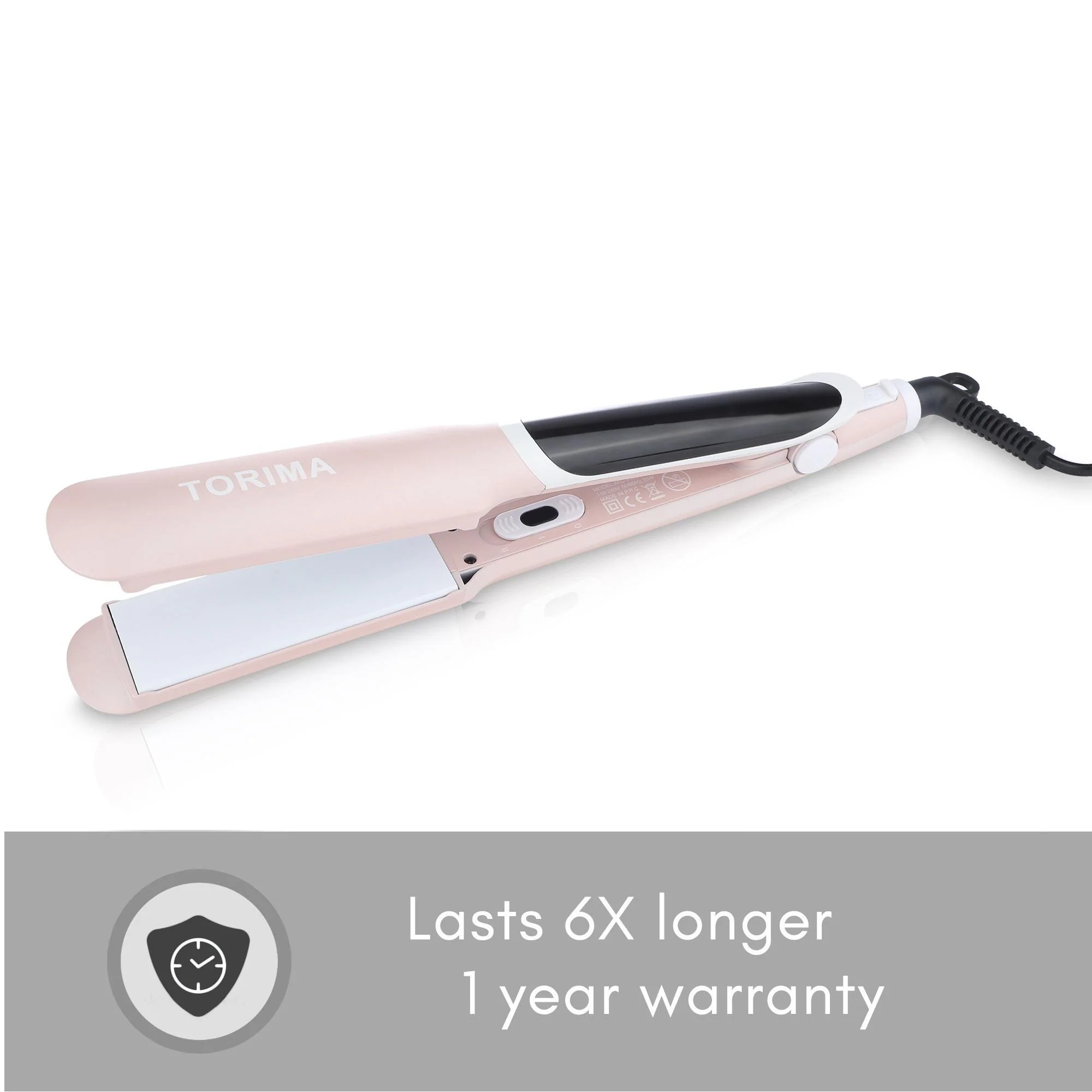 Torima ATC512/B Kerashine Hair Straightener and Curler with Wide Plates,  Temperature control, Auto Off, Fast Heat up Technology and Ceramic Plates  (Pink) - JioMart