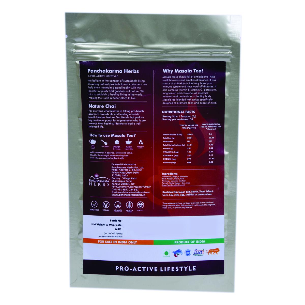 Buy Nature Chai Masala Green Tea (100g Zip pouch) Online at Best