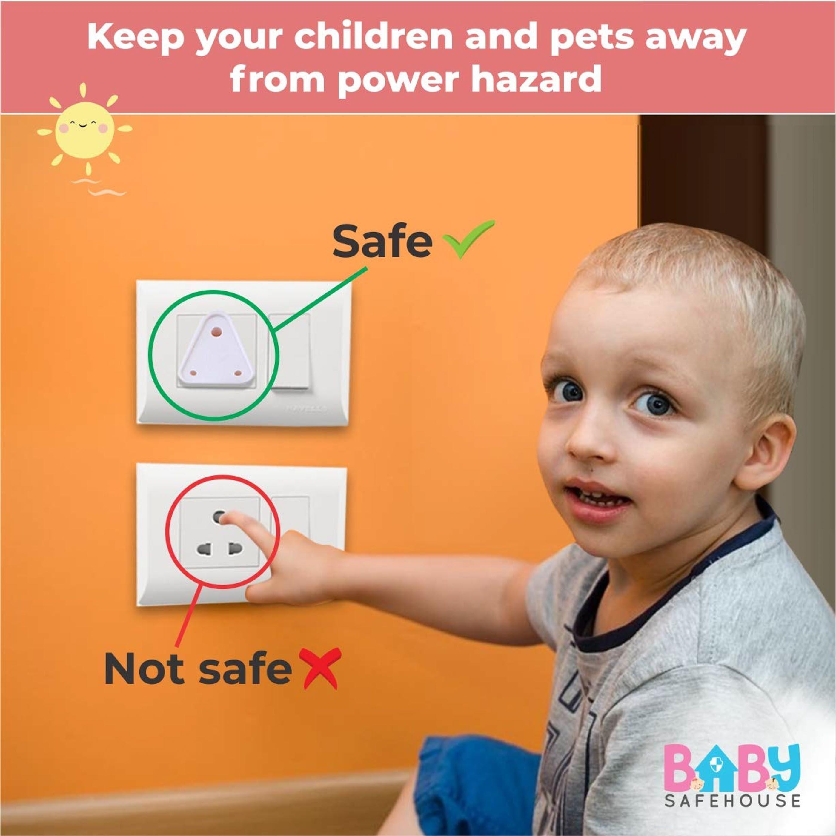 20 Child Baby Proof Electric 2 Plug Hole Safety Outlet Socket Protectors Cover 