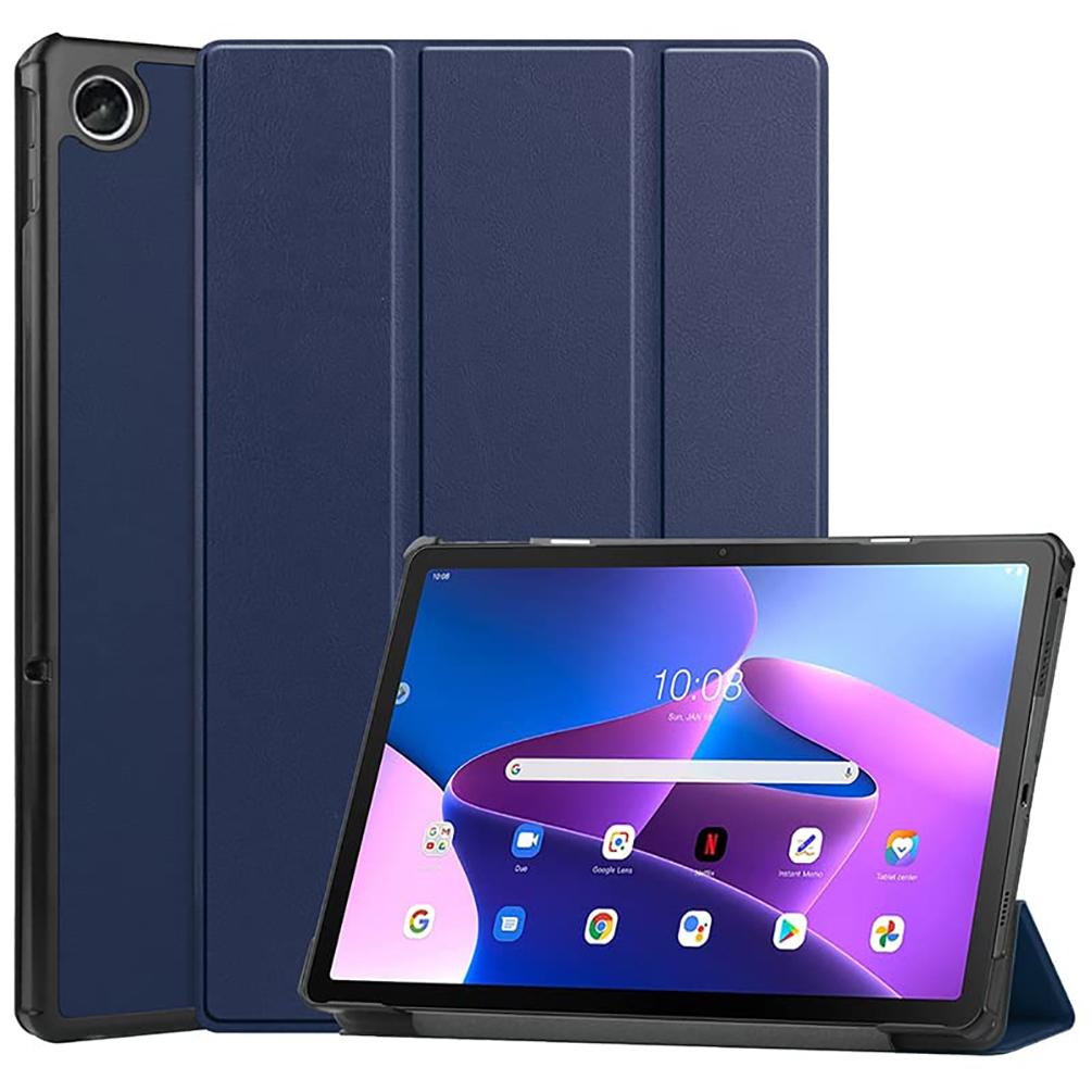 ProElite Sleek Smart Flip Case Cover for Lenovo Tab M10 FHD 3rd Gen   inch, Dark Blue - JioMart
