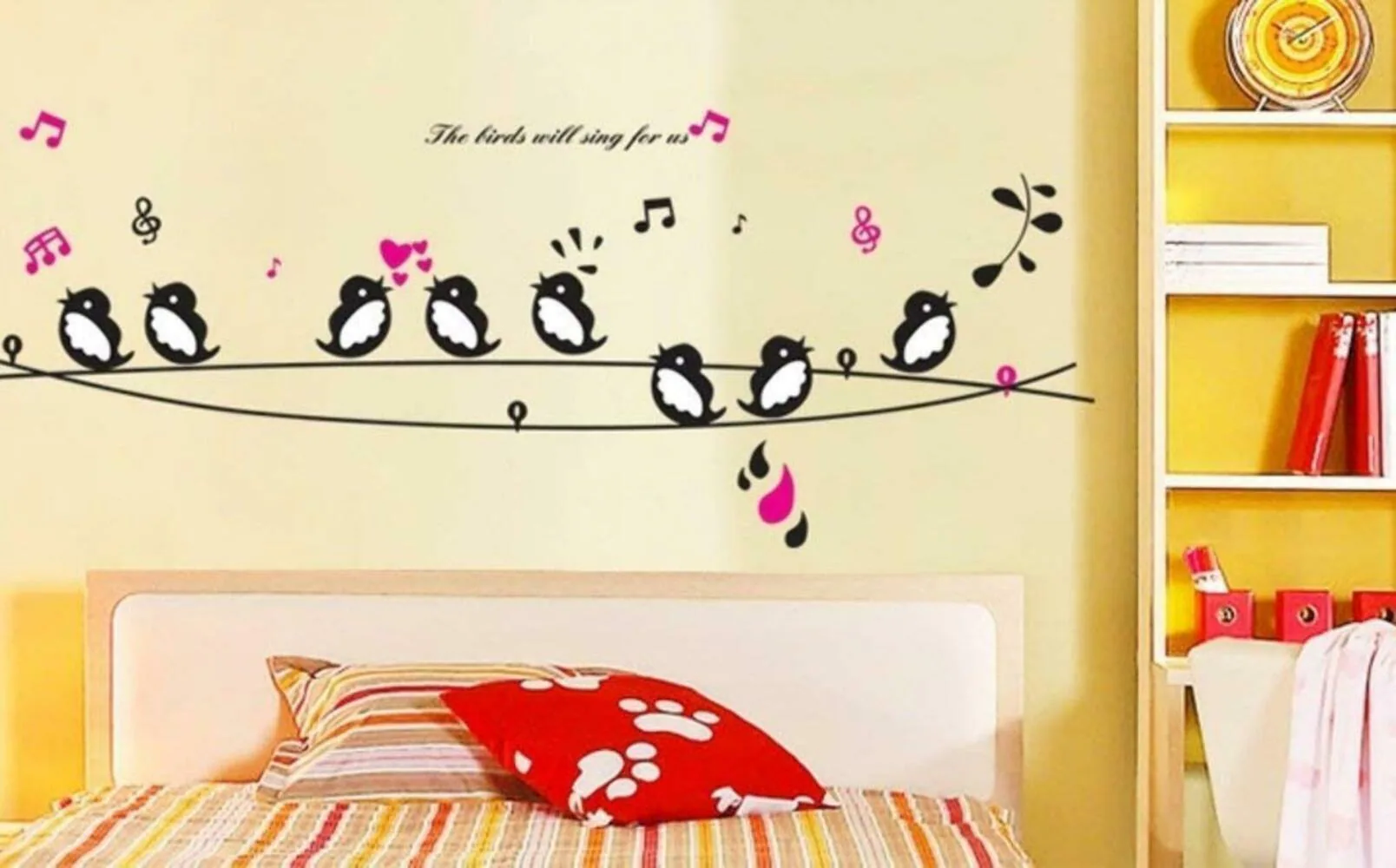 SYGA PVC Vinyl Wall Stickers for Living Room Self Adhesive Stickers  Chirping Birds - JioMart