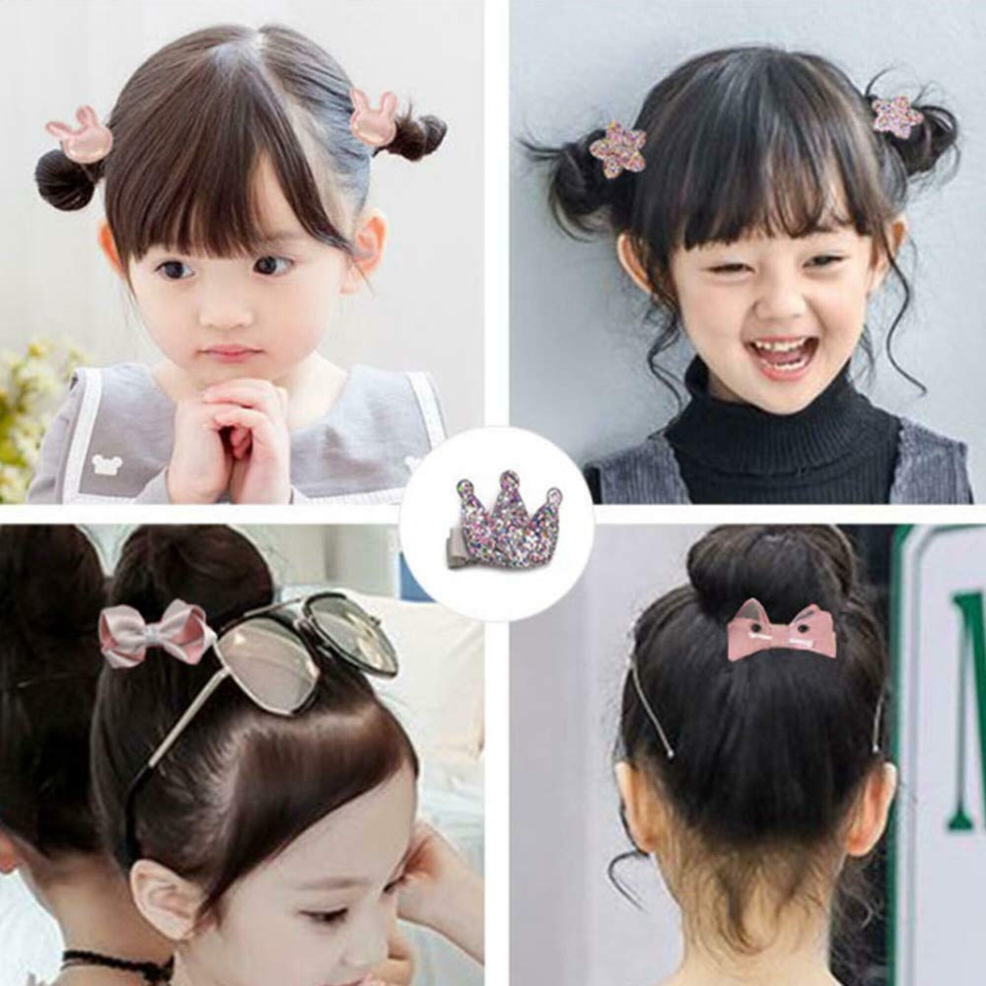 Multi-colored Baby Girl's Hair Clips Cute Hair Bows Baby Elastic Hair Ties Hair Accessories Ponytail Holder Hairpins Set For Baby Girls Teens Toddlers Assorted styles 36 pieces Pack 