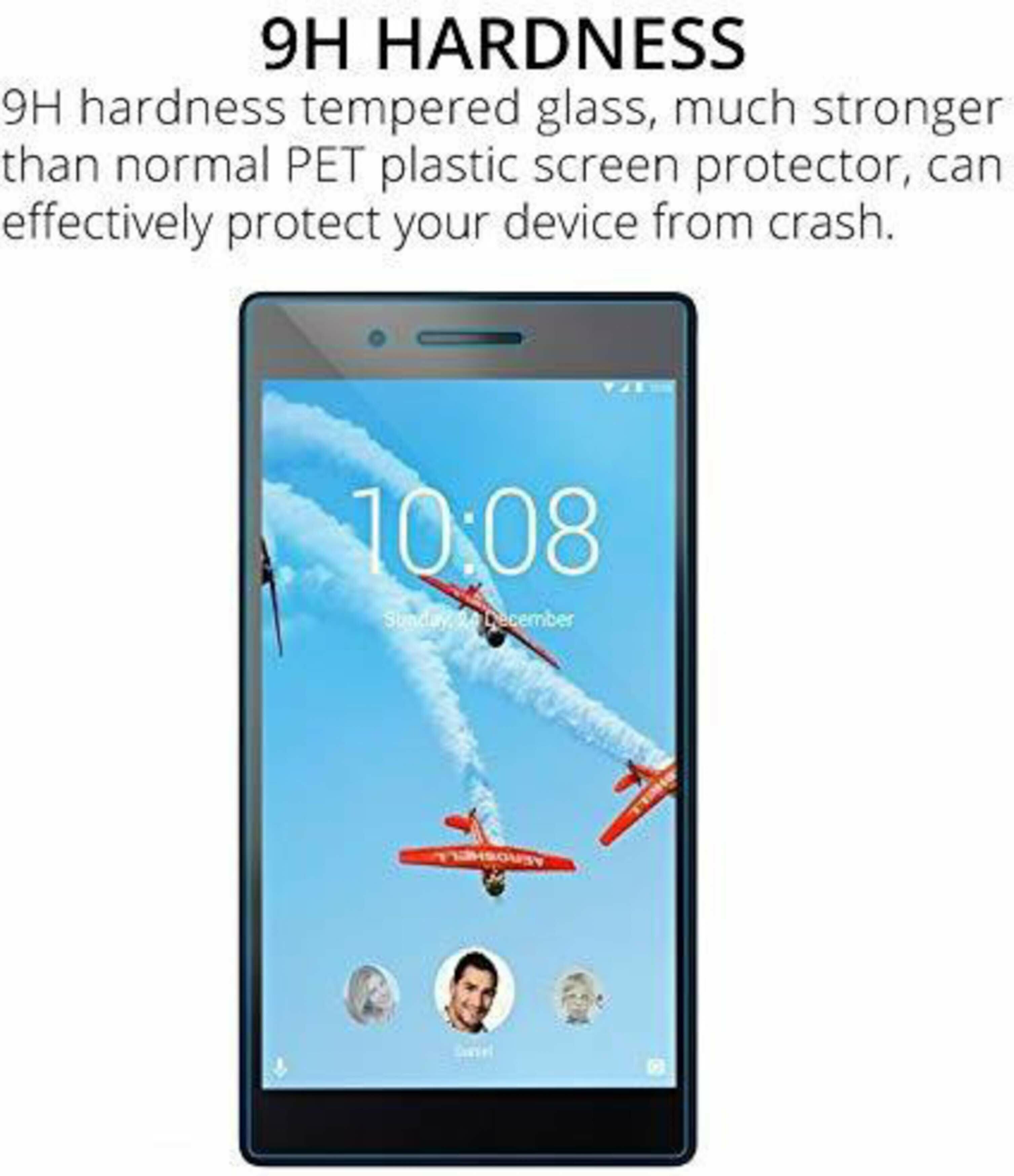 Ragro Transparent Tempered Glass Guard For Lenovo Tab E7, 7 Inch - JioMart