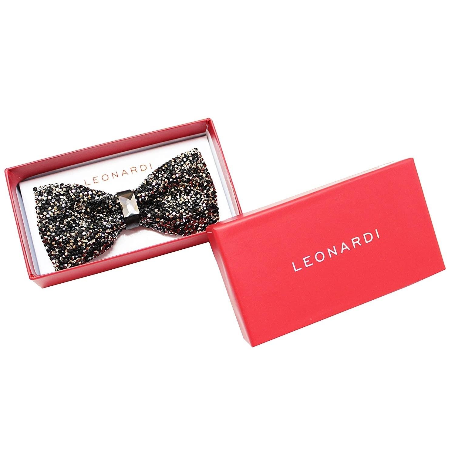 Buy Leonardi Men Black Rhinestone Bow Ties Online at Best Prices