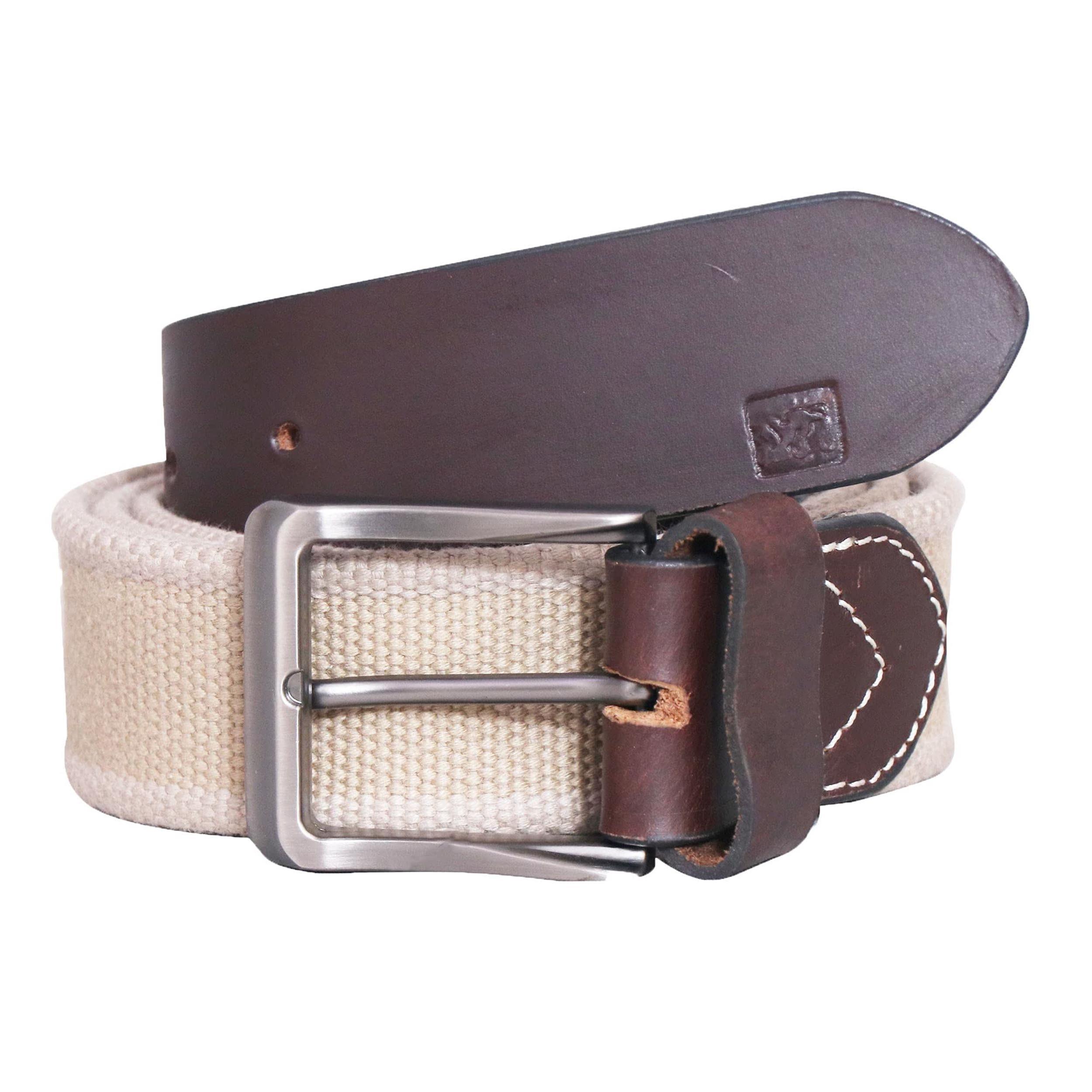 branded canvas belts