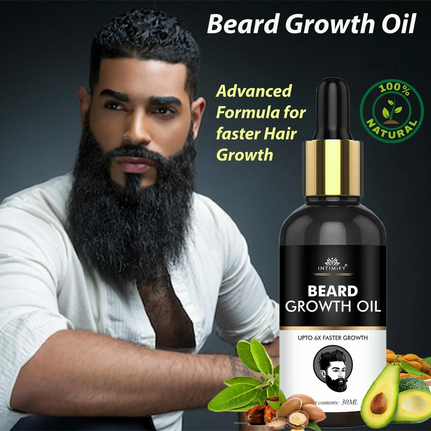 Intimify Beard Oil for Smooth, Shiny and Soft Beard, Nourishes and Promotes  Beard Development - JioMart