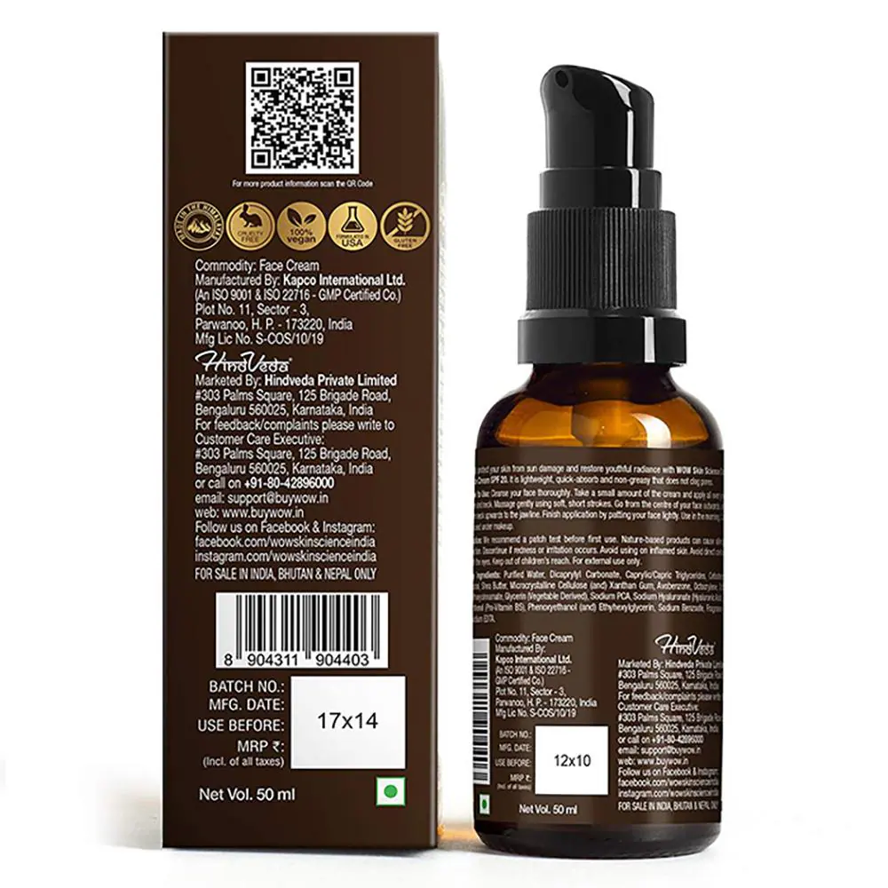 Buy WOW Skin Science Day Face Cream - 50mL Online at Best Prices