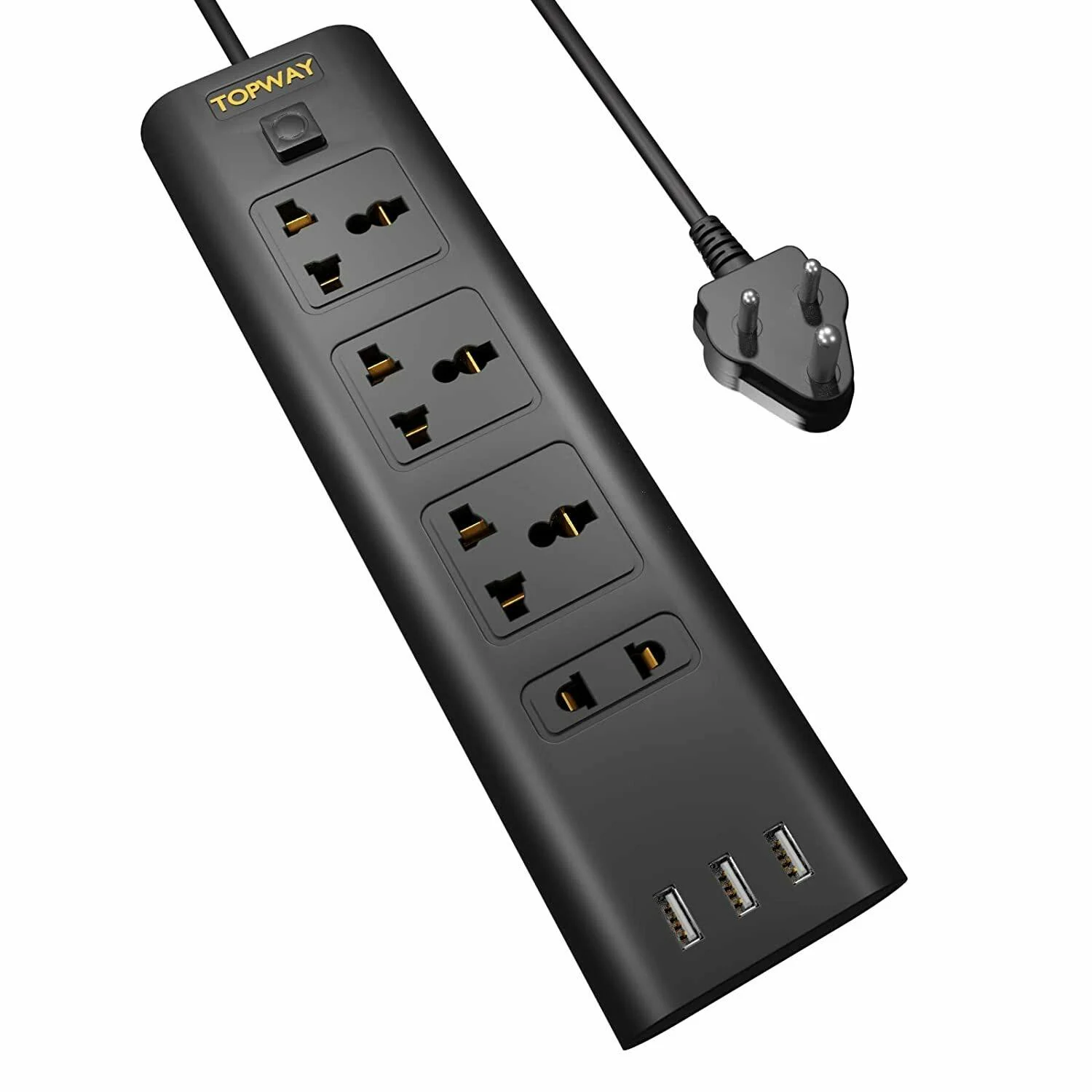 Buy Topway 3 Meter Black USB Power Strip Extension Cord with Spike