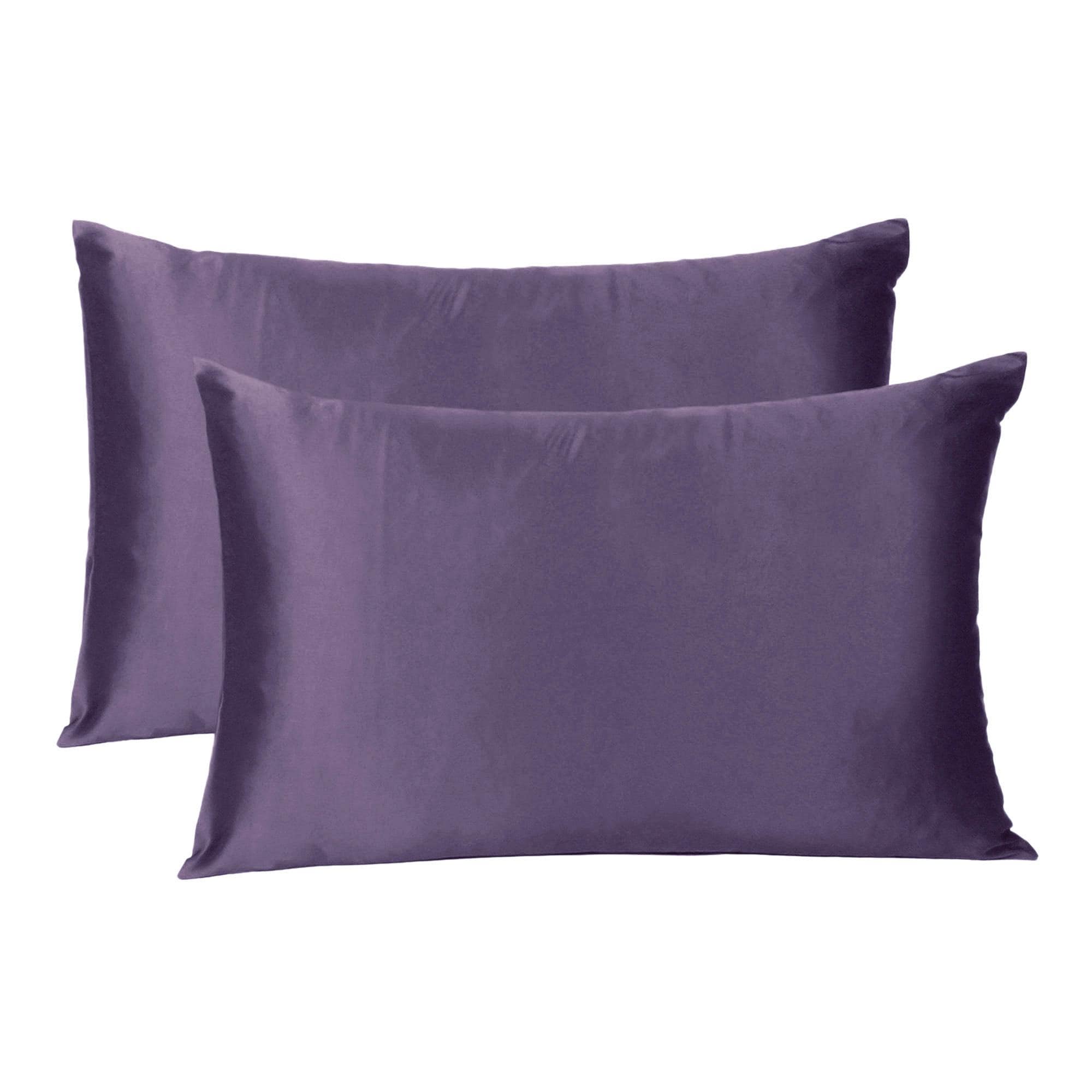 Decorative Purple Velvet Cushion Cover Home Decor Throw Pillow Case 18" 1 paire