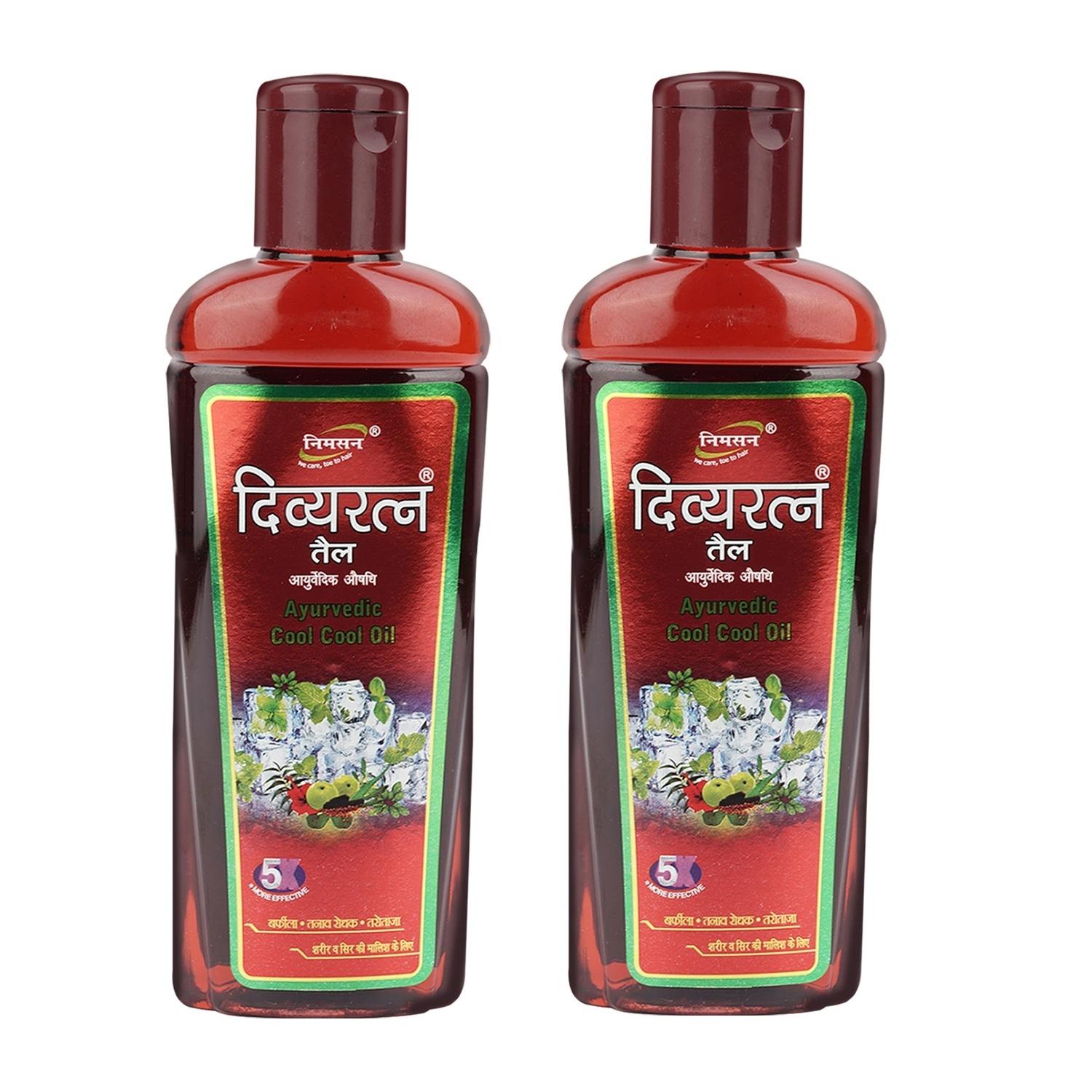 Nimson Divyaratna Cool Hair Oil With Bhringraj, Karpoor, Pudina Relieves  Stress,Tension 200ml(Set 2) - JioMart