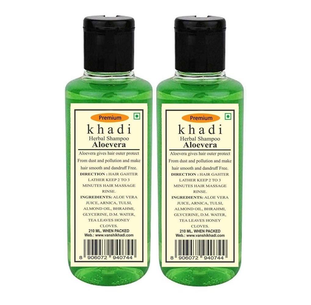 Khadi Herbal Aloevera Herbal Hair Cleanser Shampoo 210 ml Pack Of 2 -  JioMart