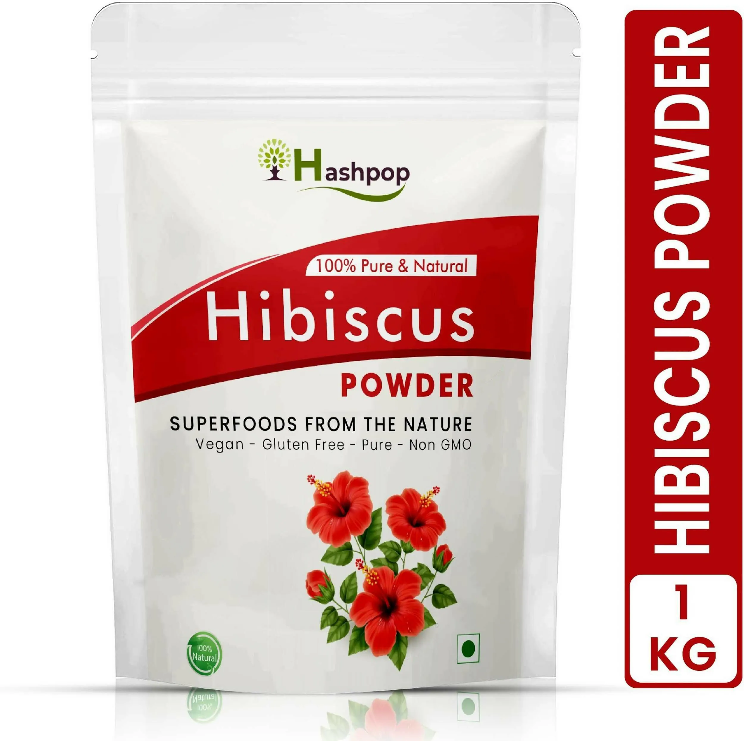 Hashpop Hibiscus Flower Powder For Natural Hair Growth - 1Kg - JioMart
