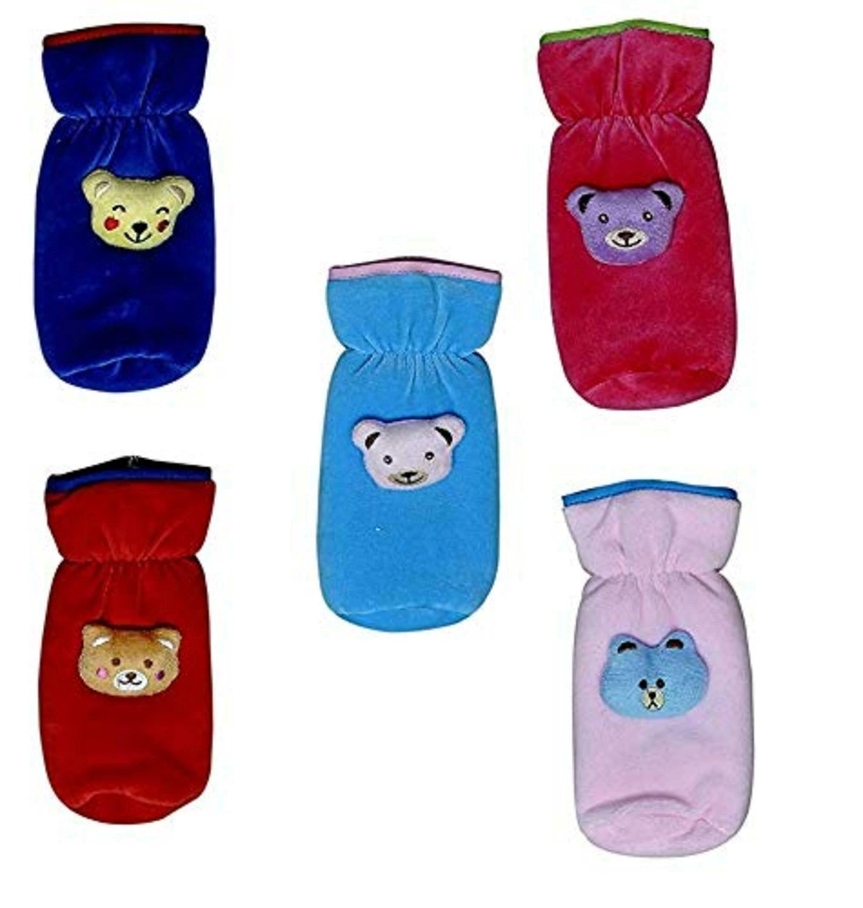 Chinmay Kids Baby Feeding Bottle Cover Cute Cartoon/Animal Colourful Design  (Multicolor) (Pack of 5, Multi Colour) - JioMart