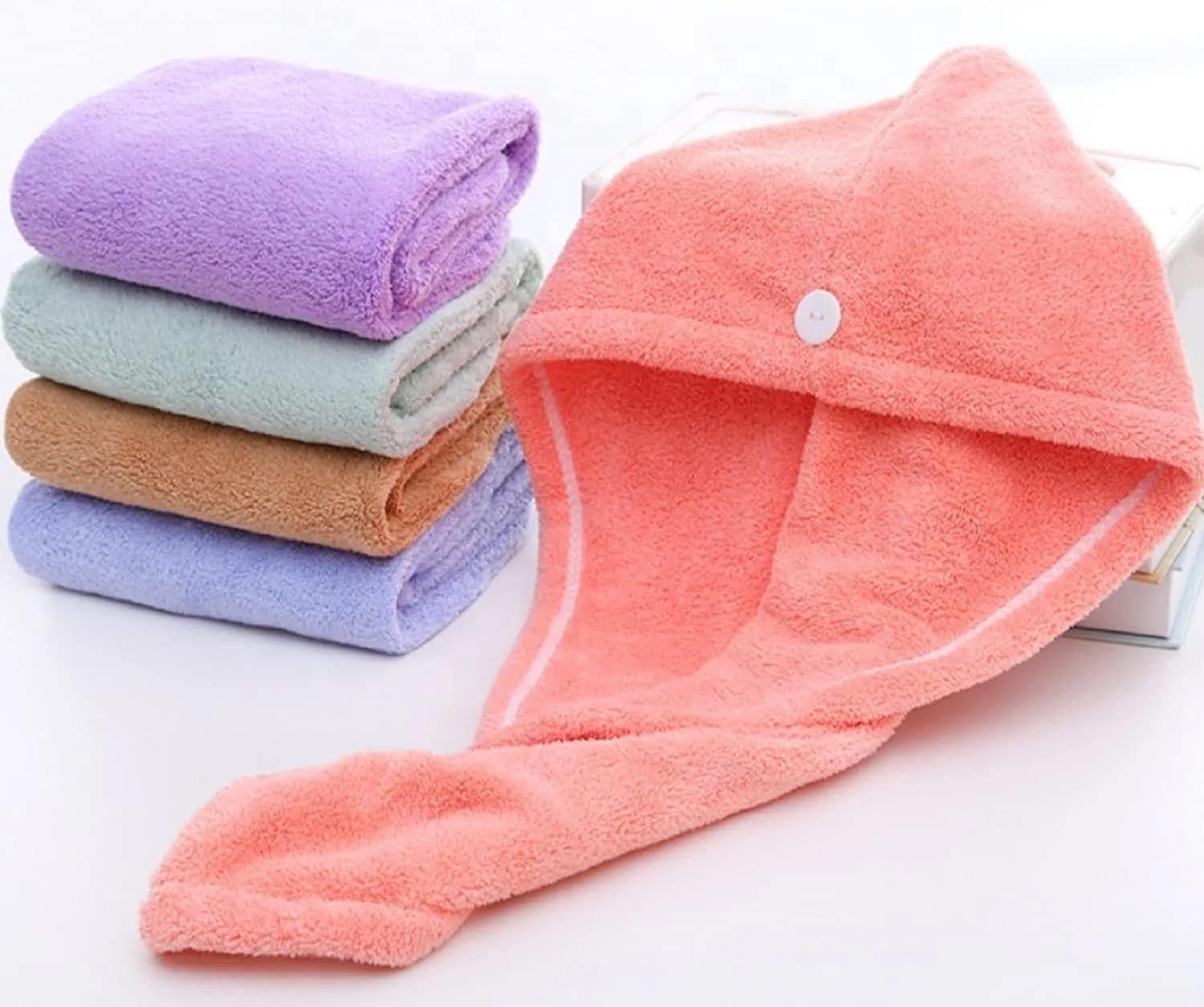 4tens 2 PCS Hair Towel Wrap for Women Microfiber Dry Hair Wrap Turban Hair  Drying Towel - JioMart