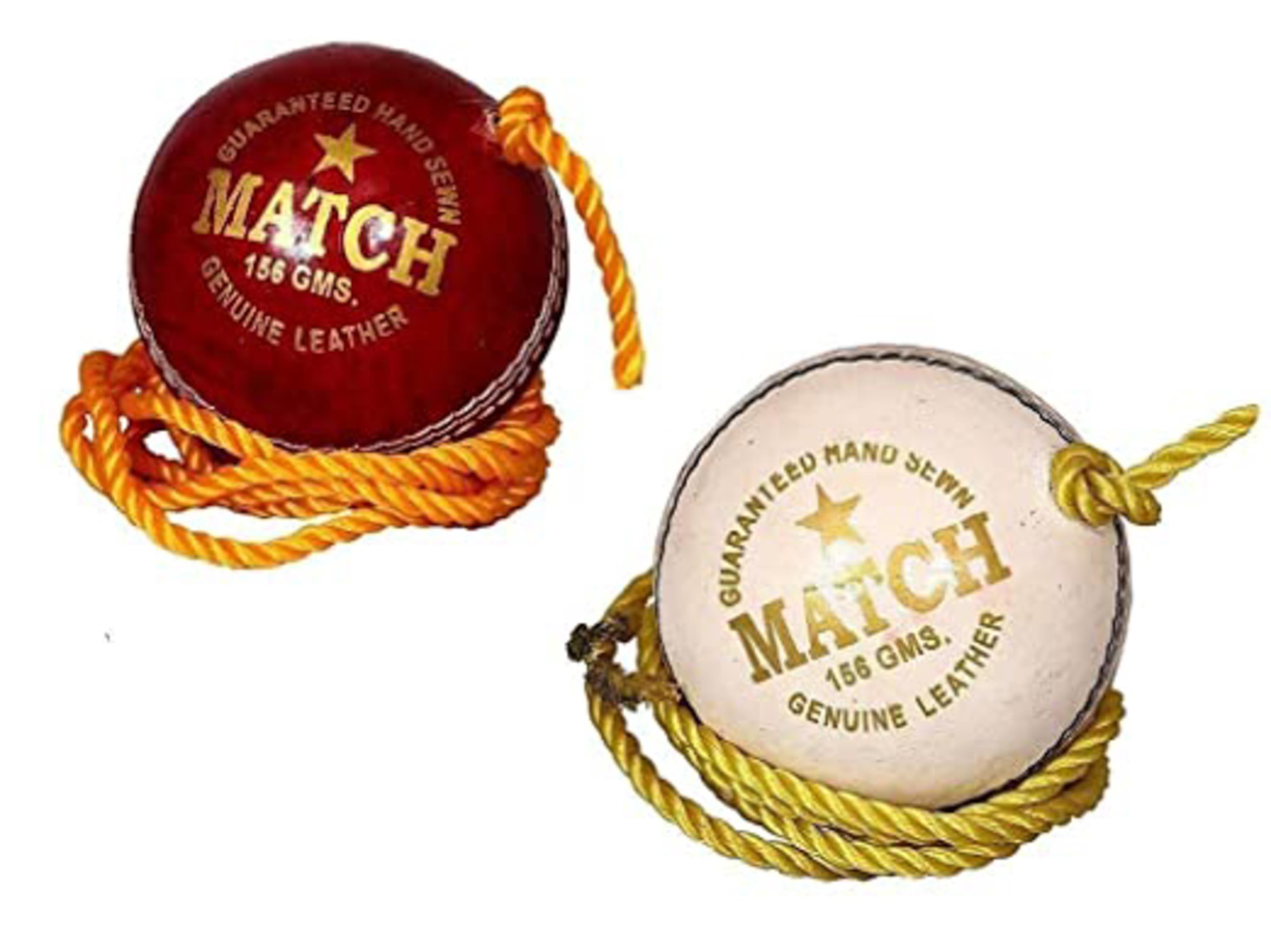 Buy Junckers Red, White Leather Cricket Shot Match Practice