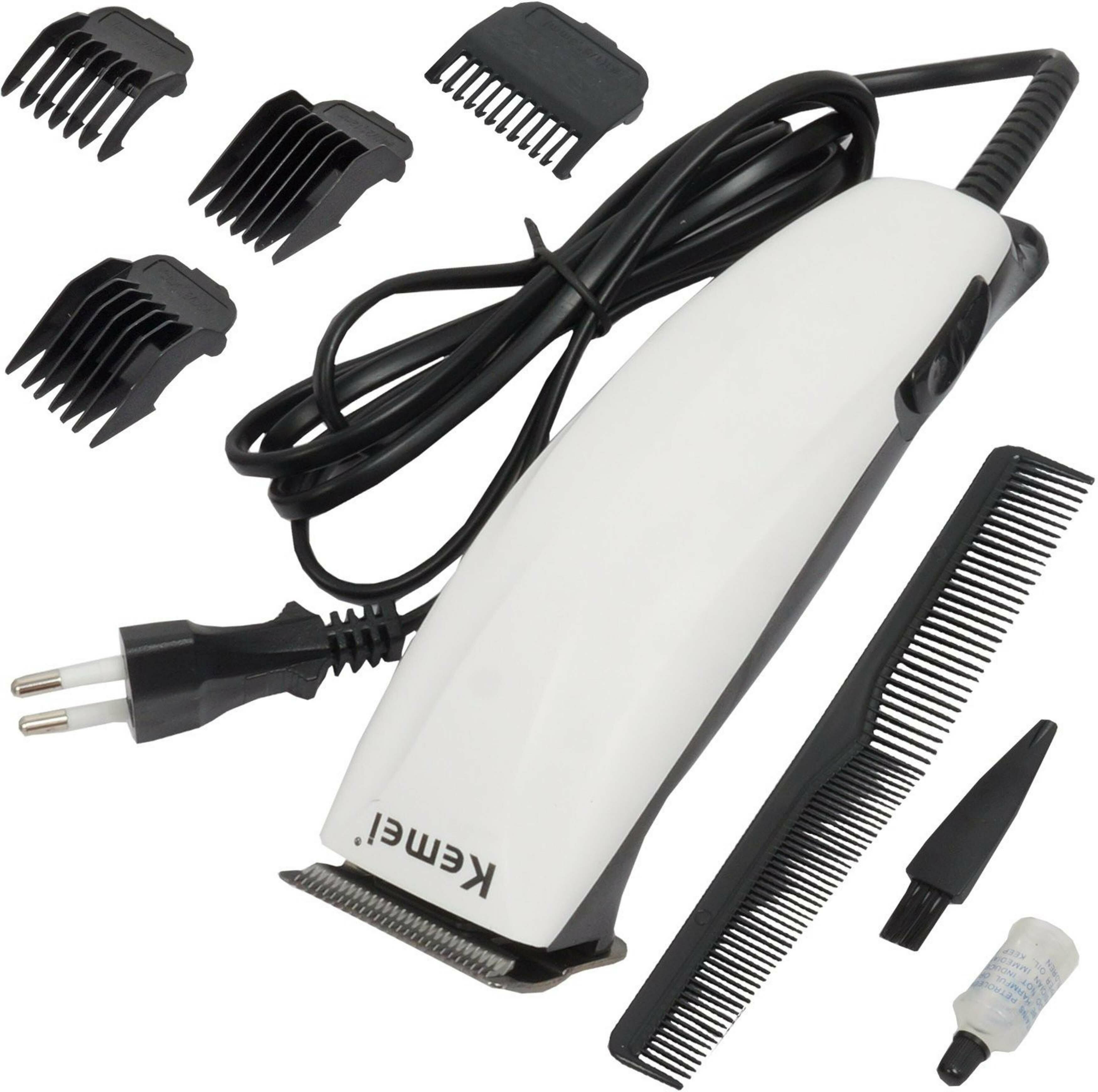 Kemei White Km-6603 Hair Clipper Beard Electric Trimmer Shaving Corded Machine  Cutting - 60 Min Runtime 4 Length Settings - JioMart
