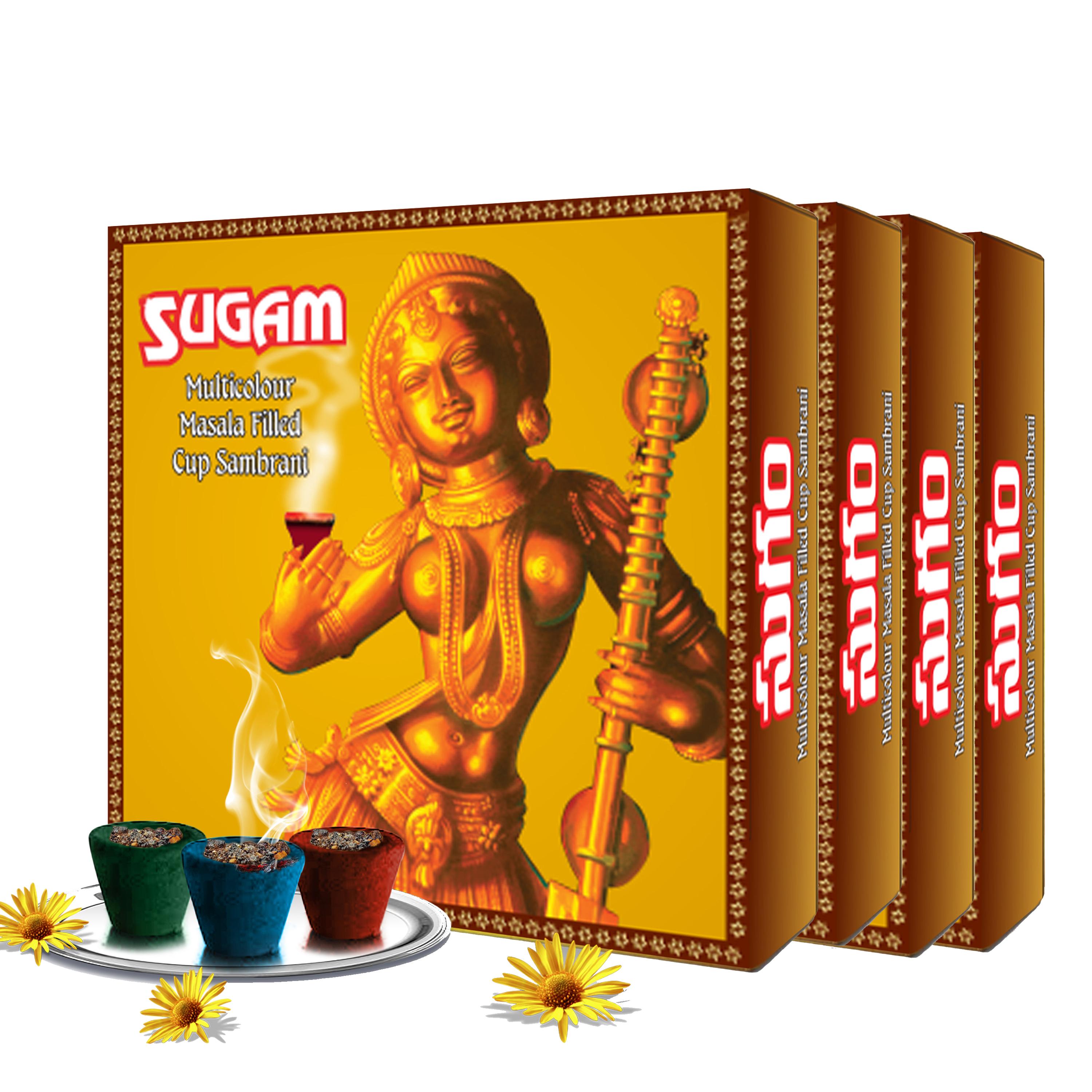Buy GT Sugam Multi Colour Natural Fragrance Masala Filled Sambrani