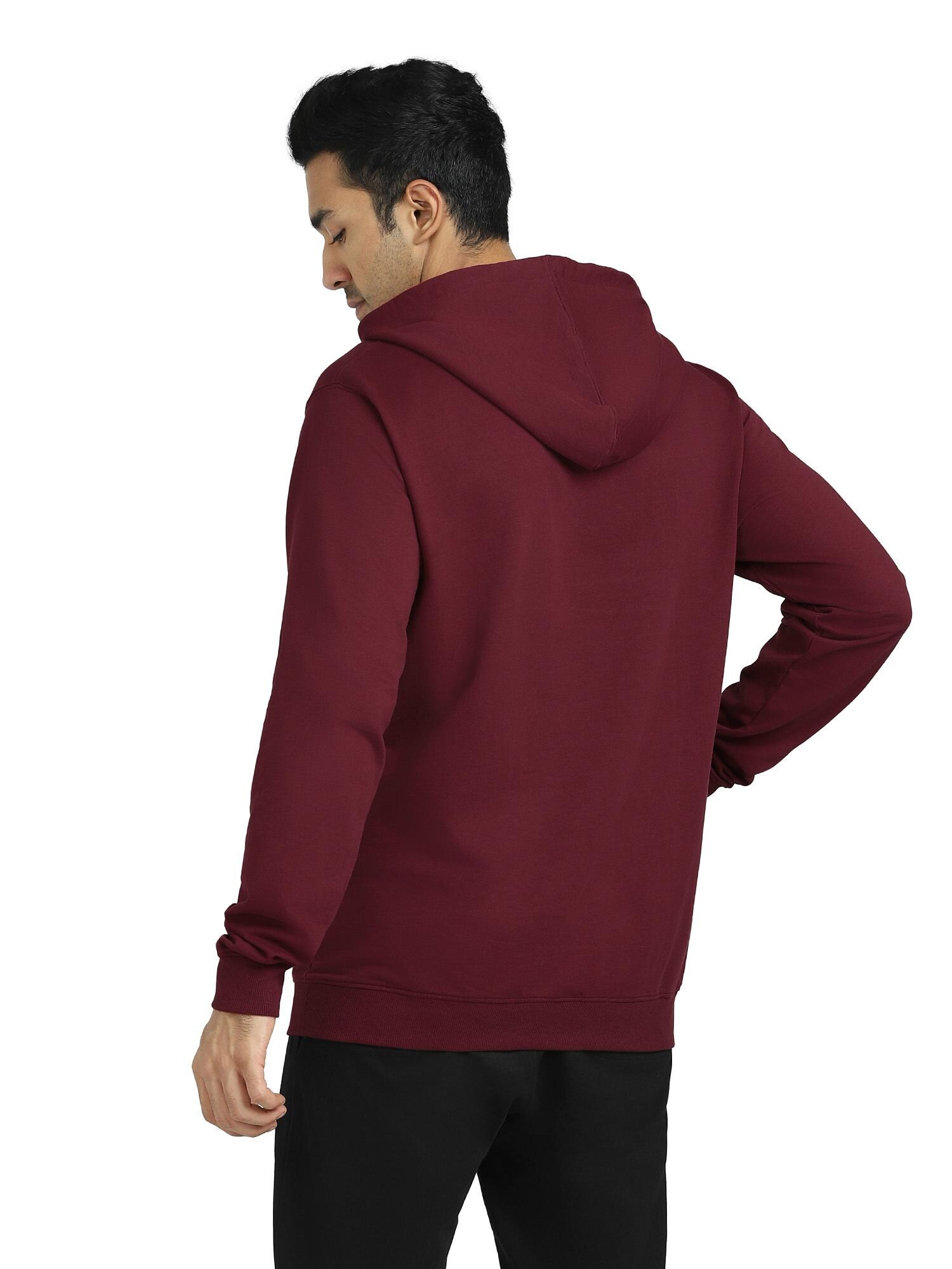 Buy XYXX Wine French Terry Cotton Cruze Men Hoodie Online at Best