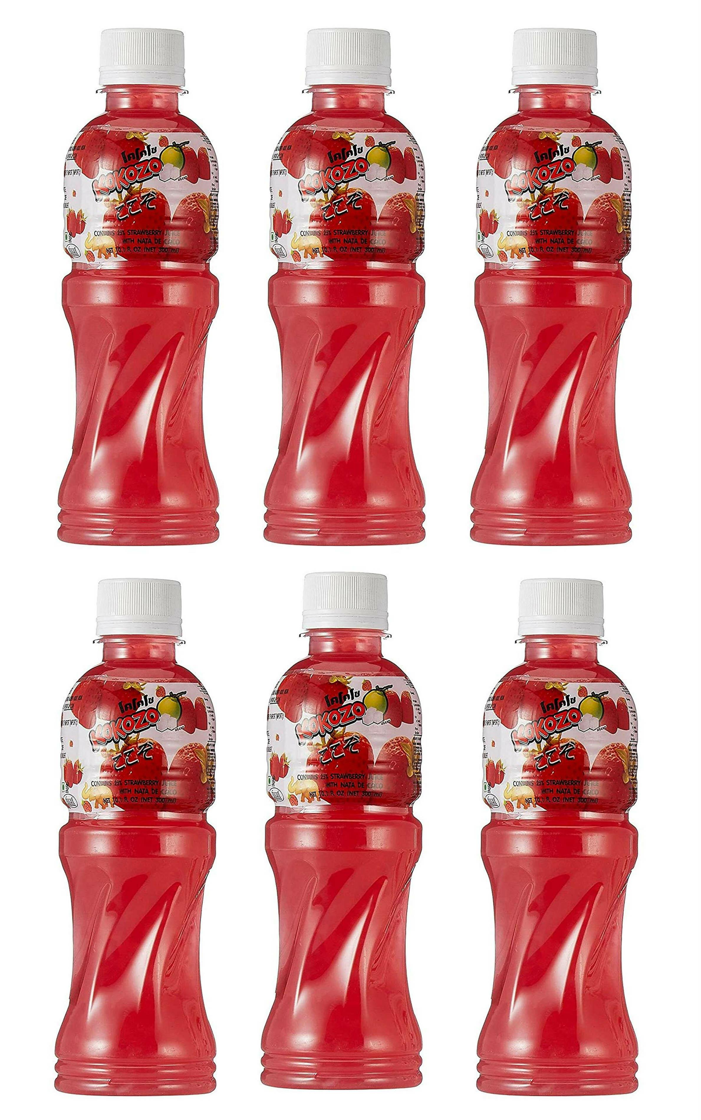 Buy Kokozo Strawberry Juice Drink With Nata De Coco, 300 Ml (Pack