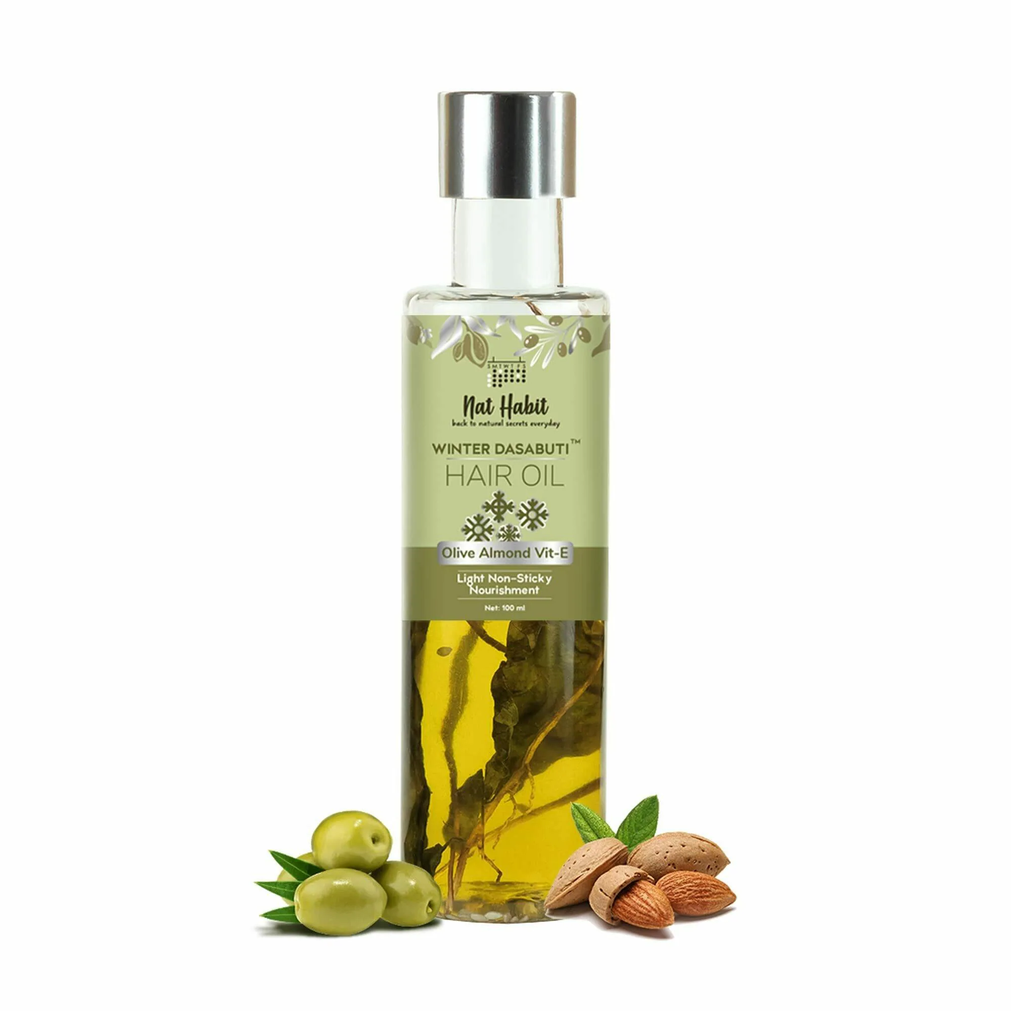 Nat Habit Olive Almond Vitamin E Winter Dasabuti Light Hair Oil for Hair  Growth, Conditioning with 15 Herbs Heat Soaked, Amla - 200ml - JioMart