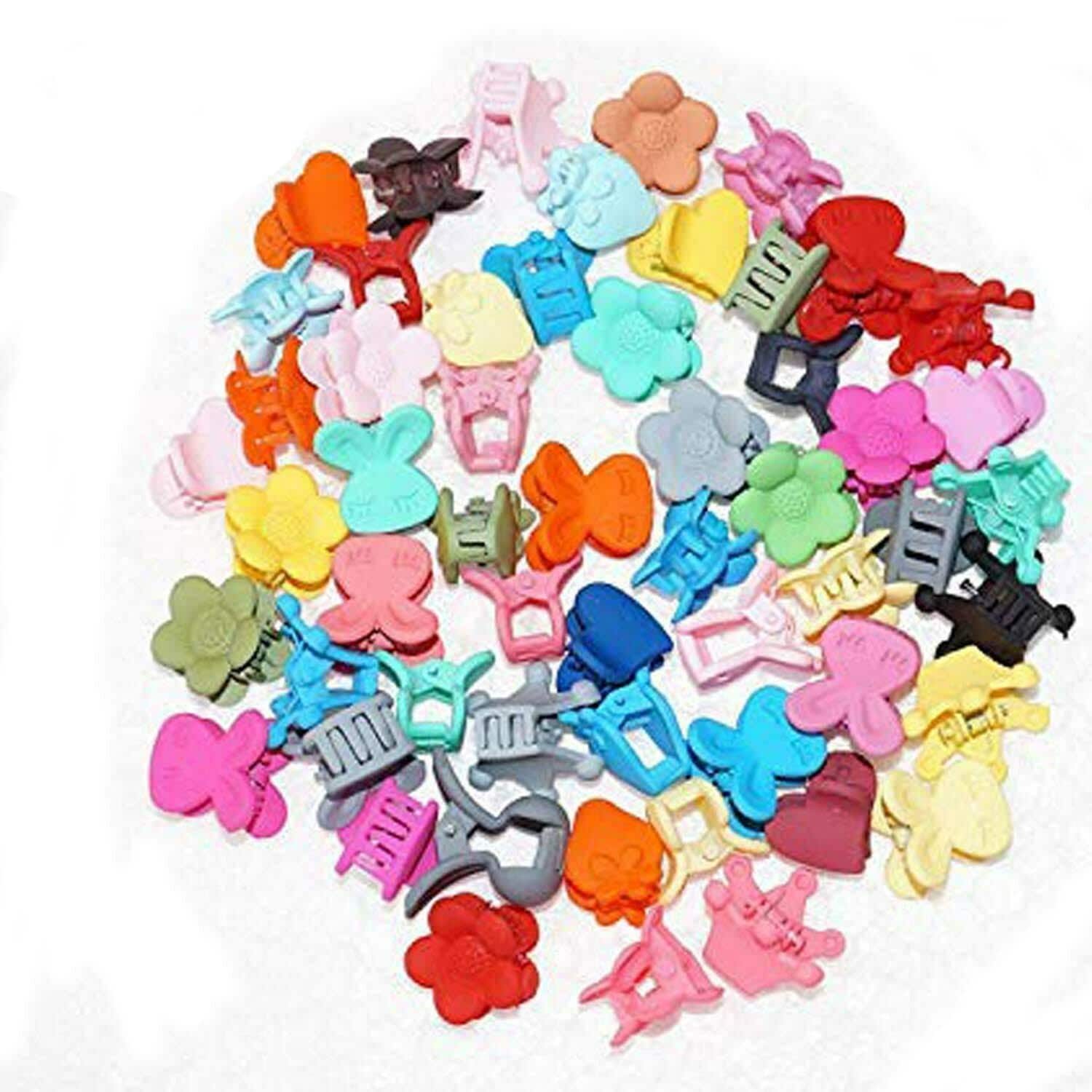 FOK 5 Pairs Plastic Multi Color & Fancy Hair Clutchers For Babies & Kids  (Random Design) - JioMart