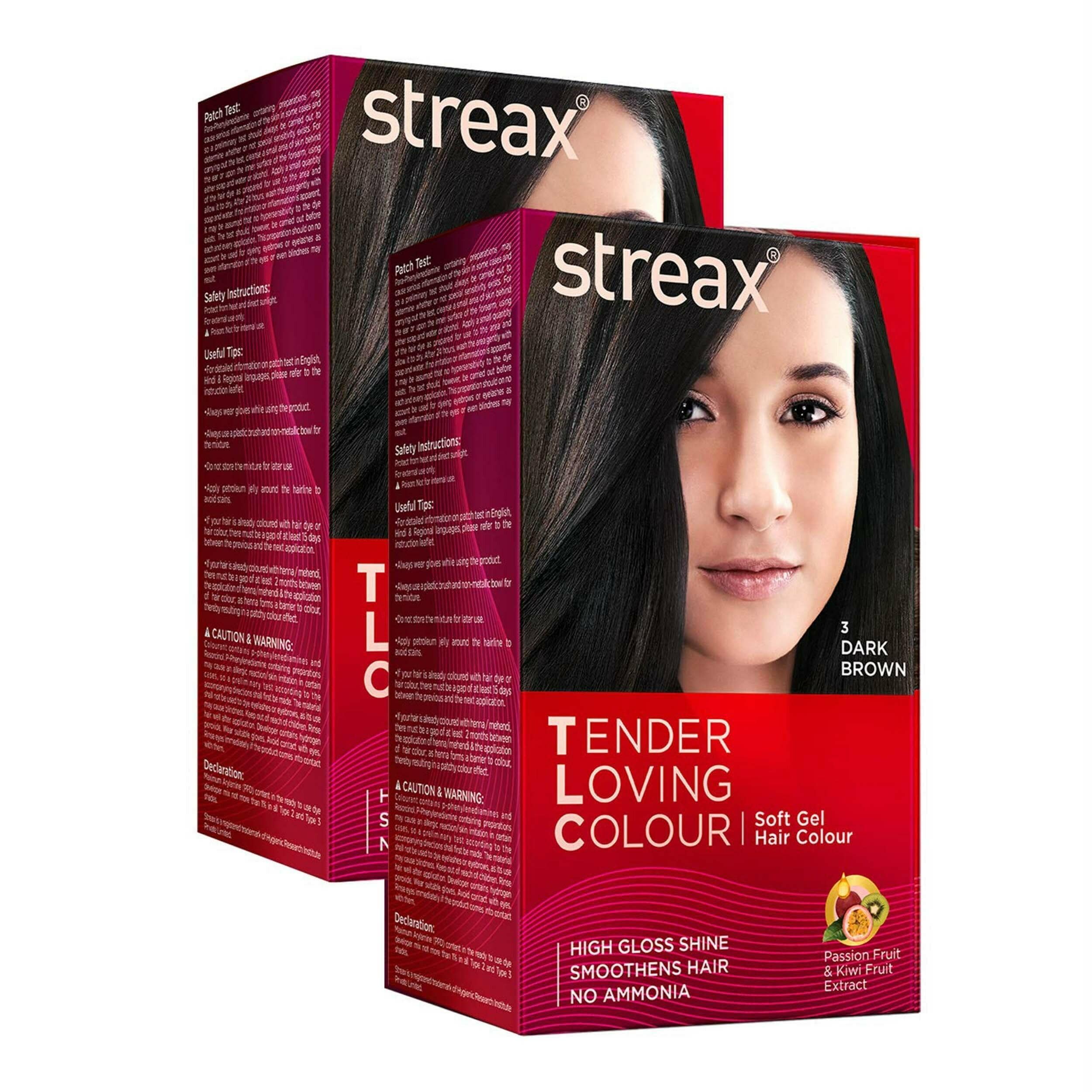 Streax Dark Brown Hair Color For Men And Women, 170 Ml (Pack Of 2) - JioMart