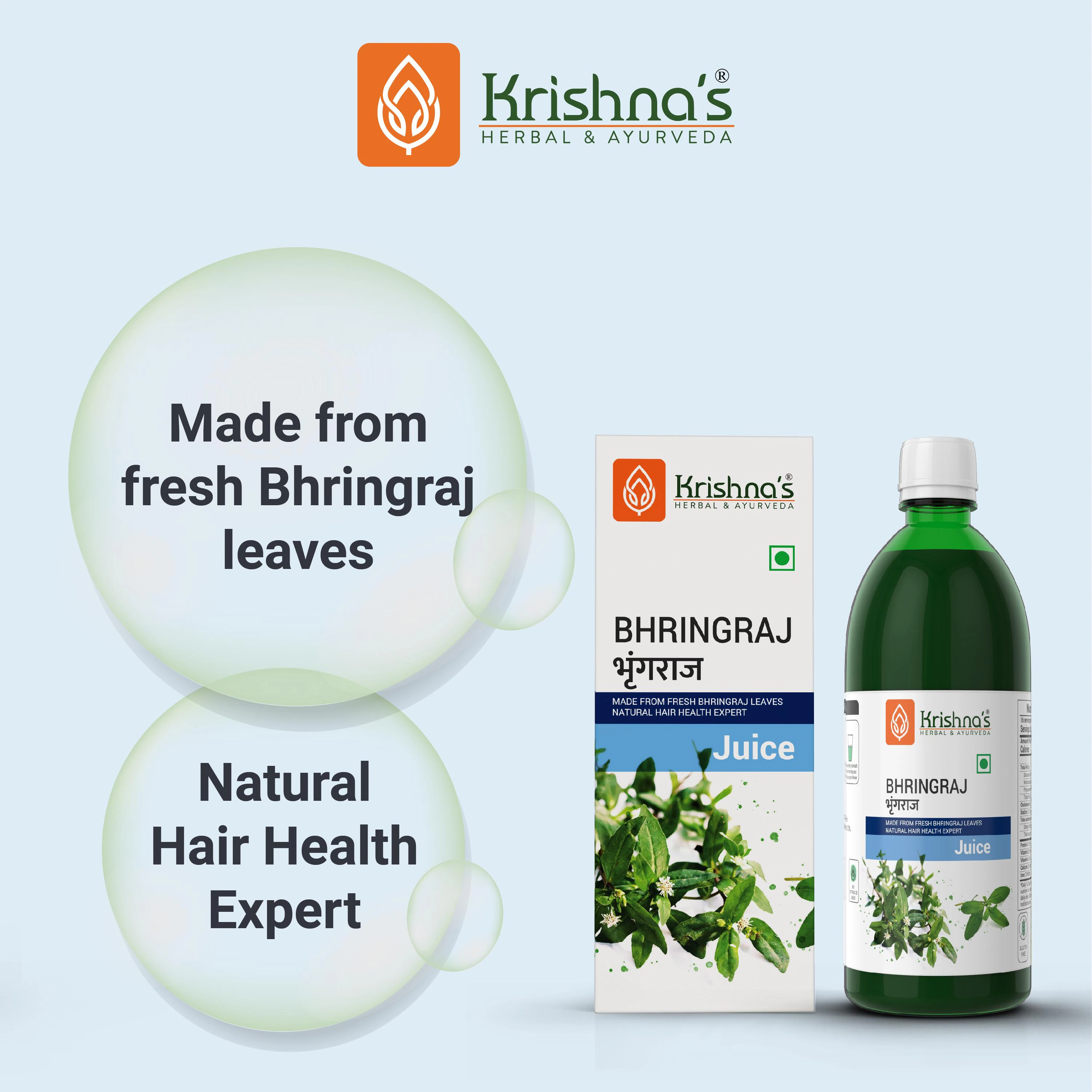 Krishna's Herbal & Ayurveda Bhringraj Juice - 500 ml - JioMart