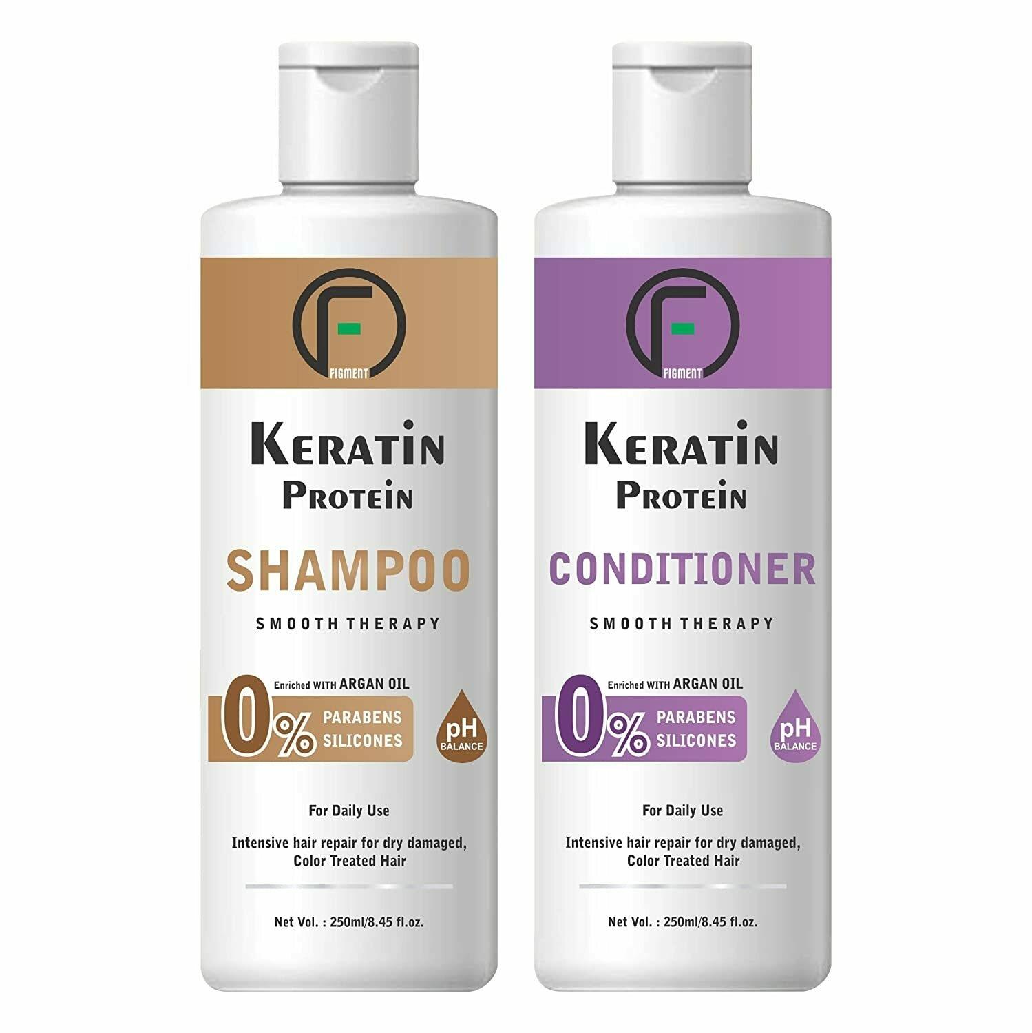 FIGMENT Keratin Smooth Shampoo with Conditioner 500ML Combo , With Keratin  & Argan Oil for Shiny Hair - Nourishes Dry Hair & Controls Frizz, For Men &  Women (shampoo+ conditioner) - JioMart