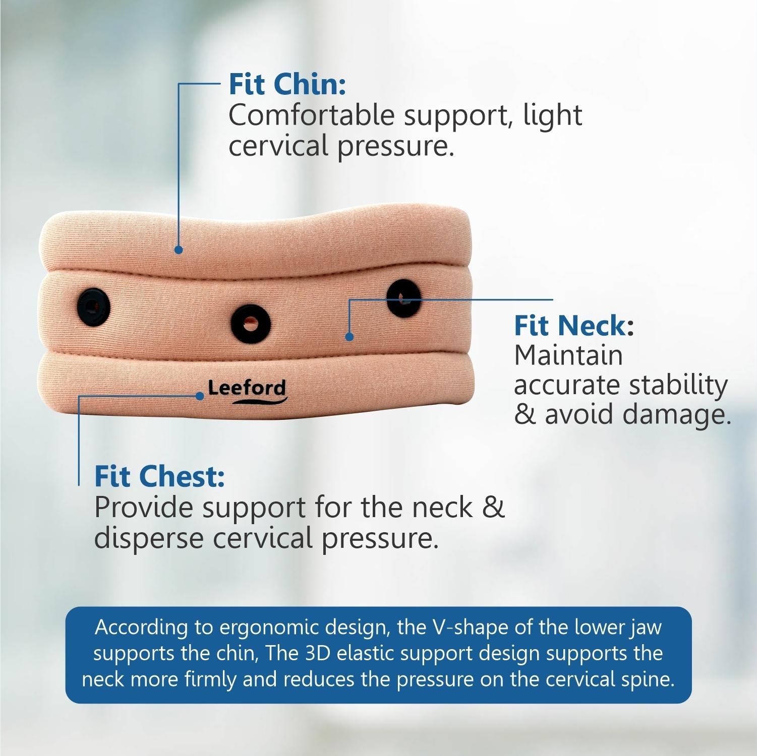 Buy Leeford Soft Cervical collar with valcro, neck brae for extra