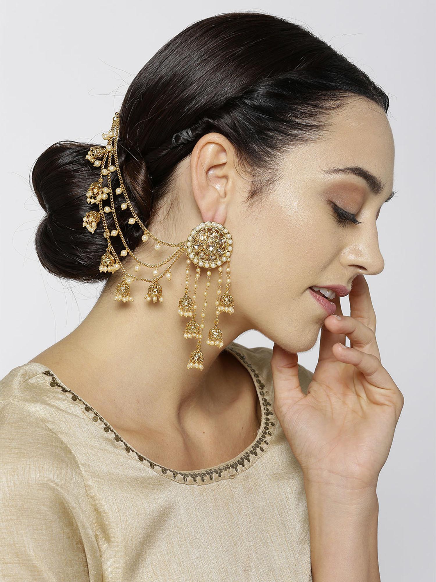 Share 78+ bahubali earrings gold super hot esthdonghoadian