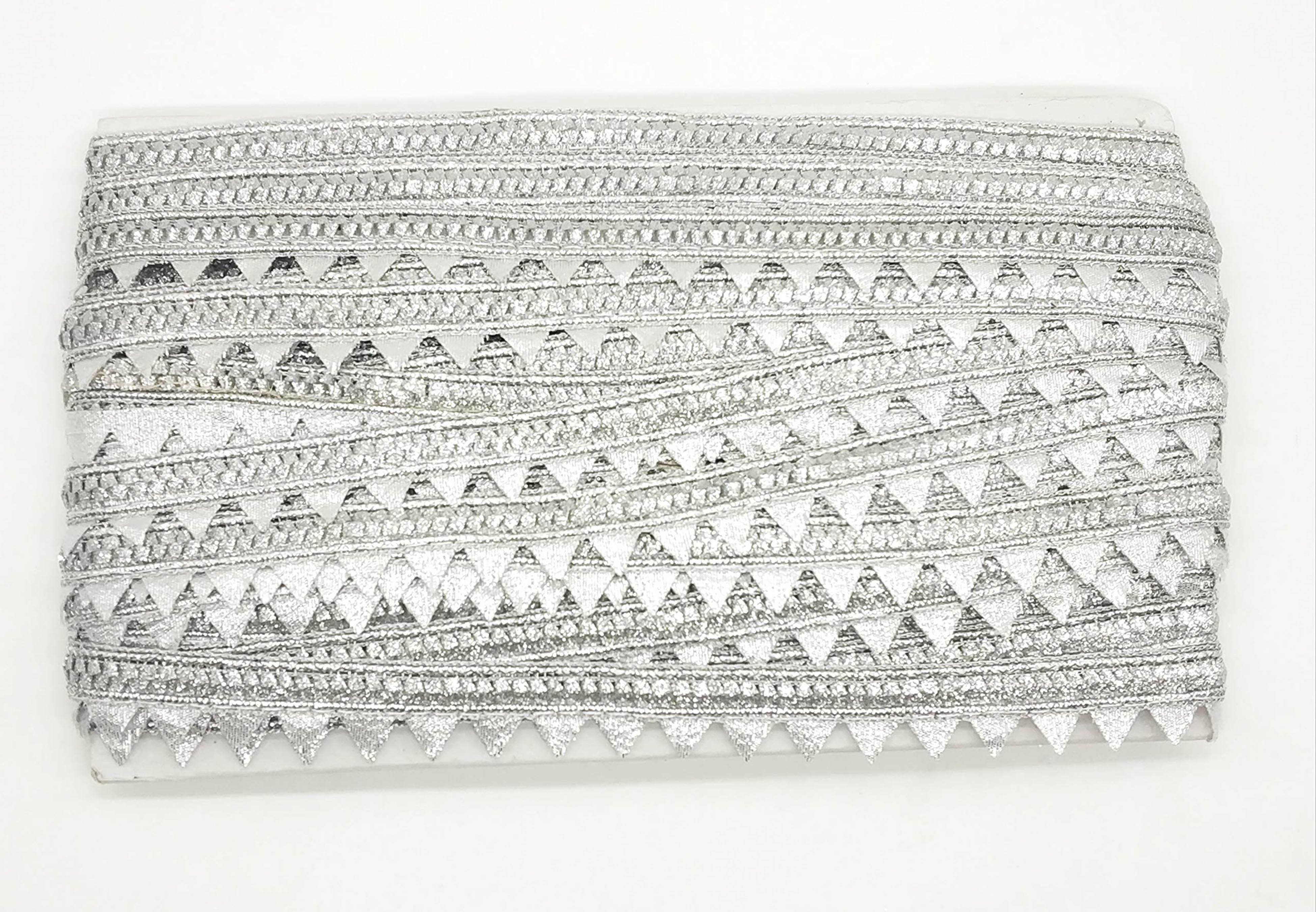 Buy Craftlove Silver Fabric SCraftloveosa Gota Patti Lace Border