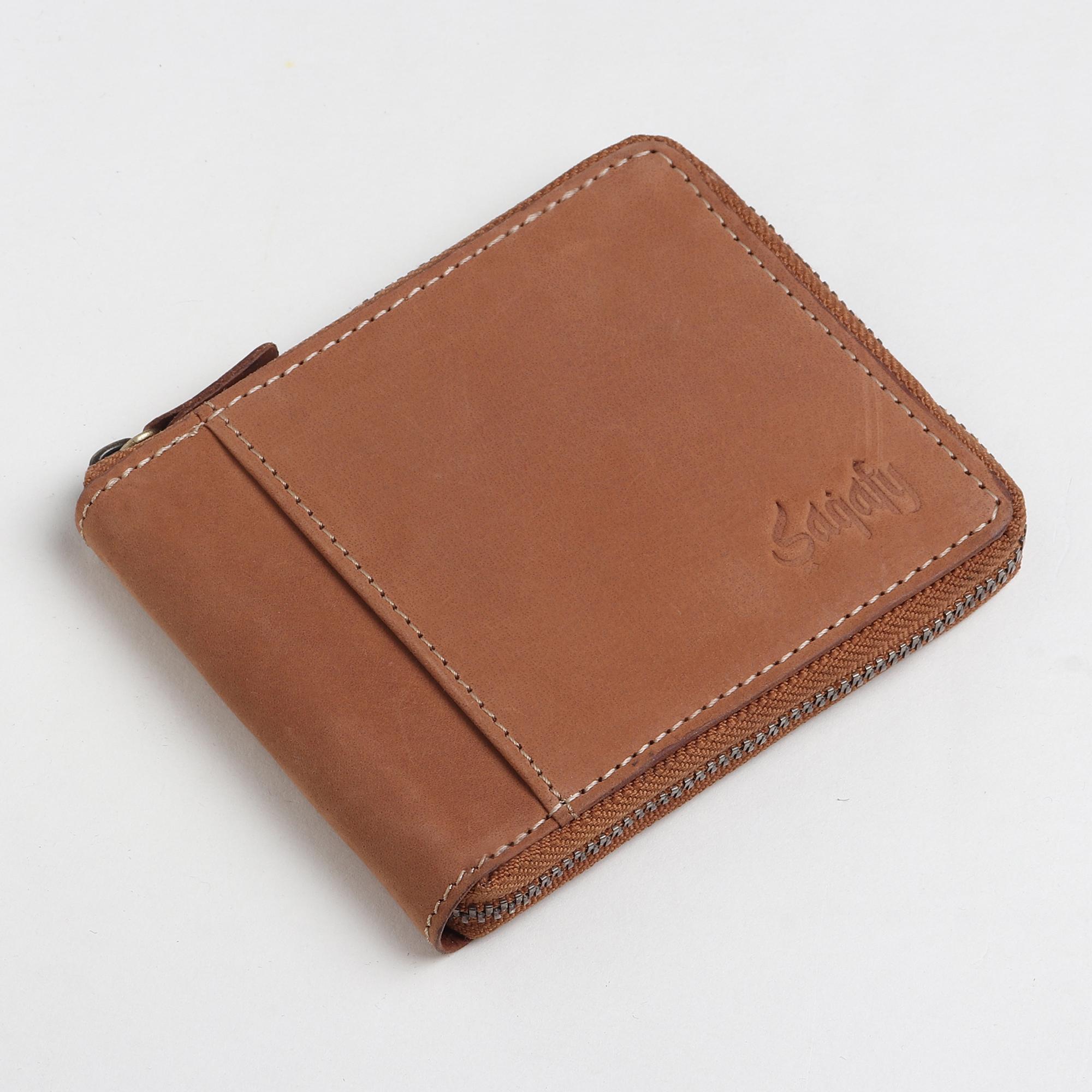 HUMAN MADE LEATHER ZIP WALLET beige 15 Best Wallets For Men 2024