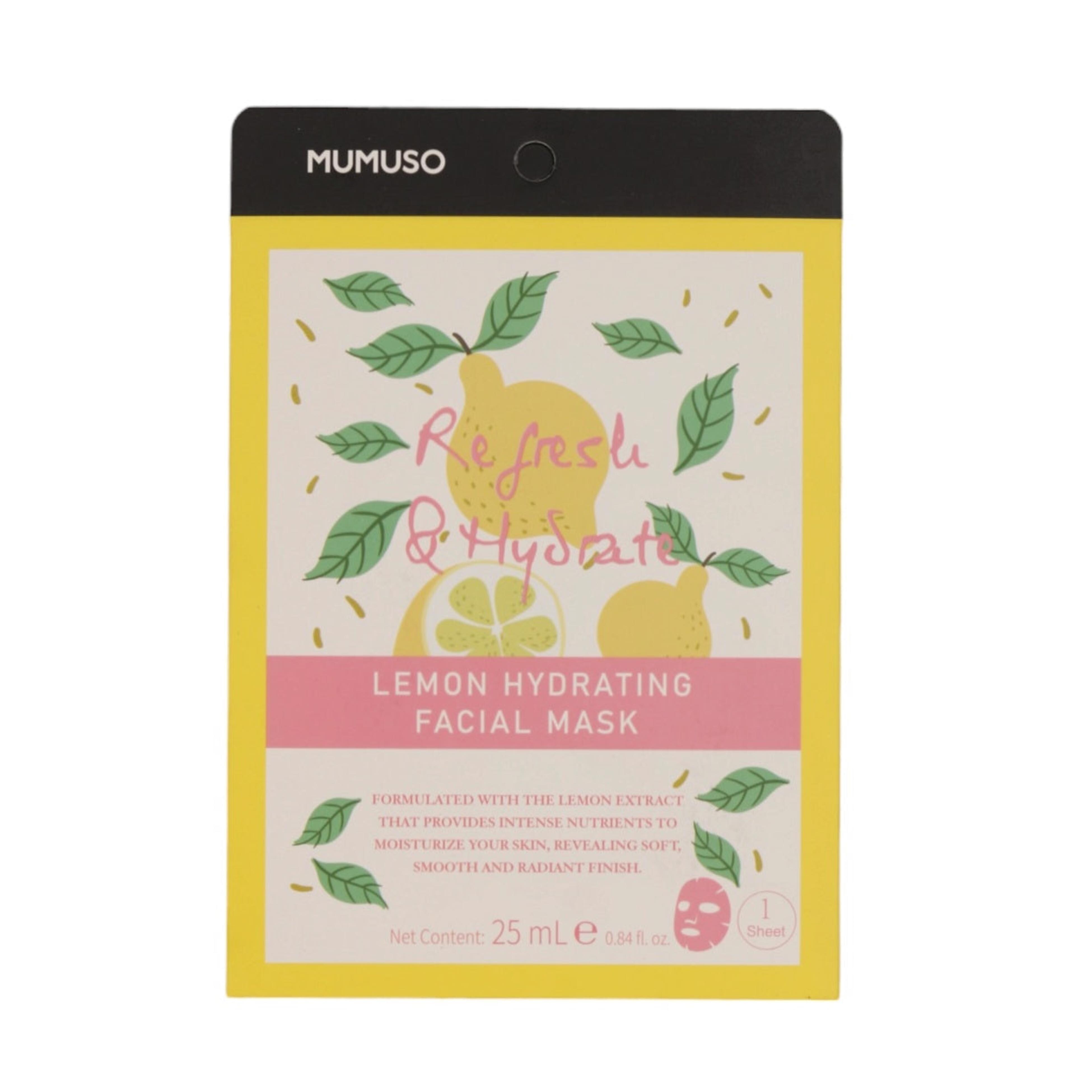 Buy MUMUSO Hydrate & Nourish Facial Mask - Refreshing Lemon(set of