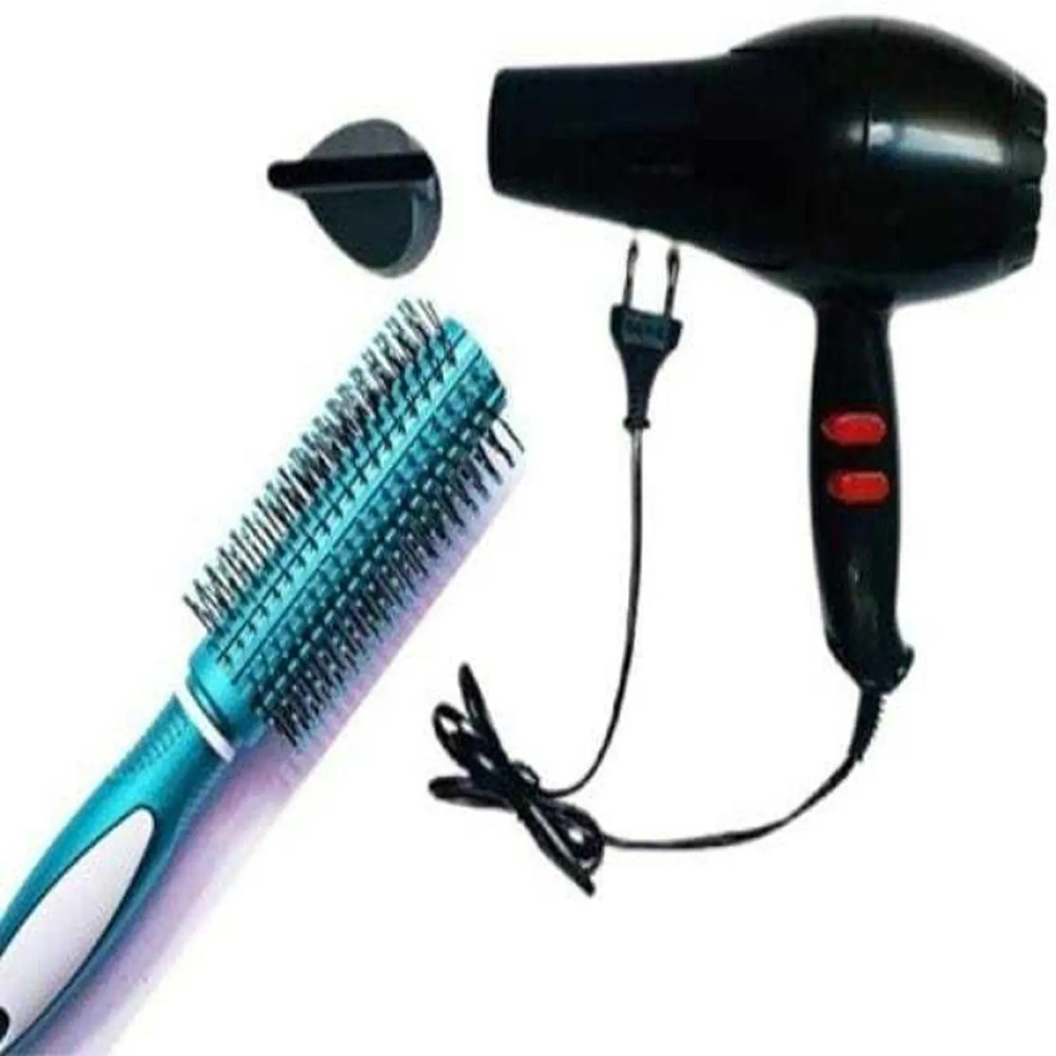 Ohappl Stylish & Fancy Round Hair Brush With Hair Dryer 1800 Wt Hair Dryer ( 1800 W, Black) - JioMart