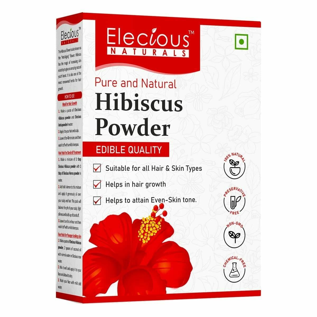 Elecious Hibiscus powder for hair growth (200 Grams) and face pack - JioMart