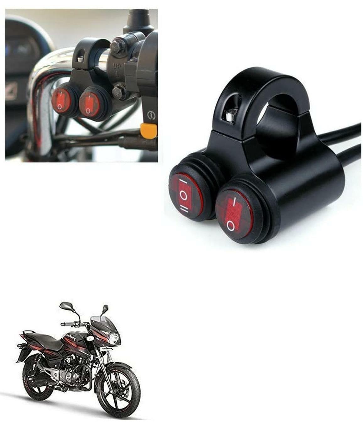 Buy Qiisx 12V Handlebar Motorcycle Double Control Switch 7/8