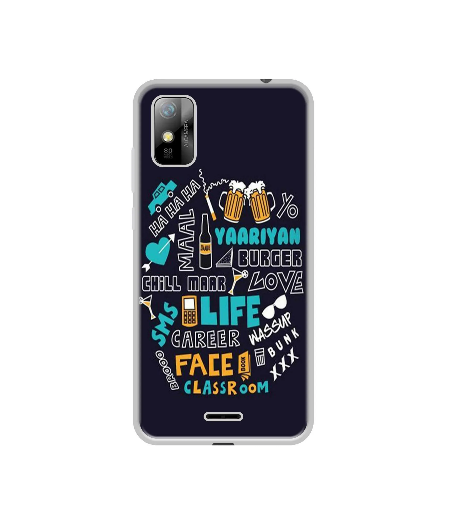 Casotec Mix Funny Quote Design Printed Silicon Soft TPU Back Case Cover for  Gionee F8 Neo - JioMart