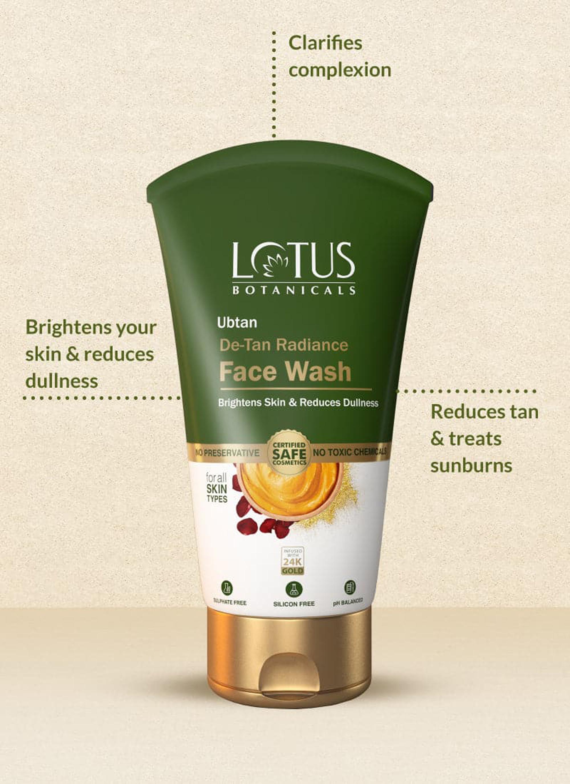 Buy Lotus Botanicals Ubtan De-Tan Radiance Face Wash | Infused