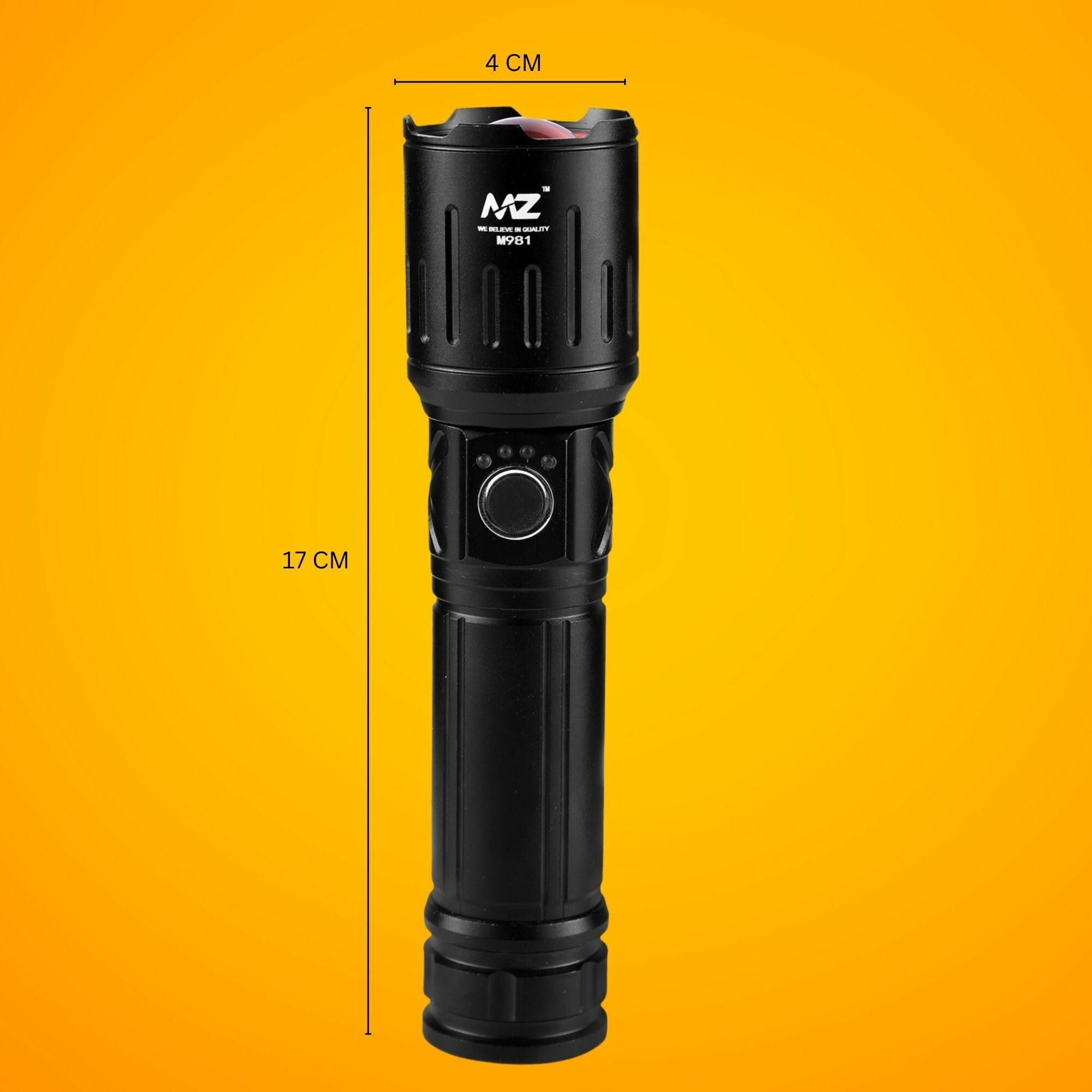 Buy MZ M981 (ZOOMABLE METAL LED )5 Modes Flashlight, Super Bright